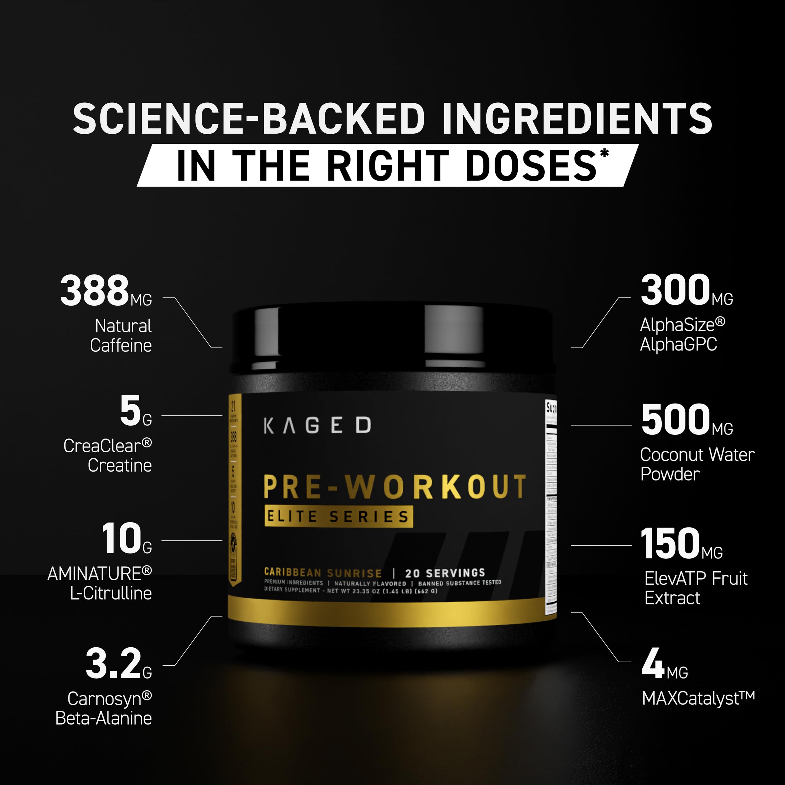 Kaged Pre Workout Powder Pre-Workout Elite for Men & Women — Amazon image 2