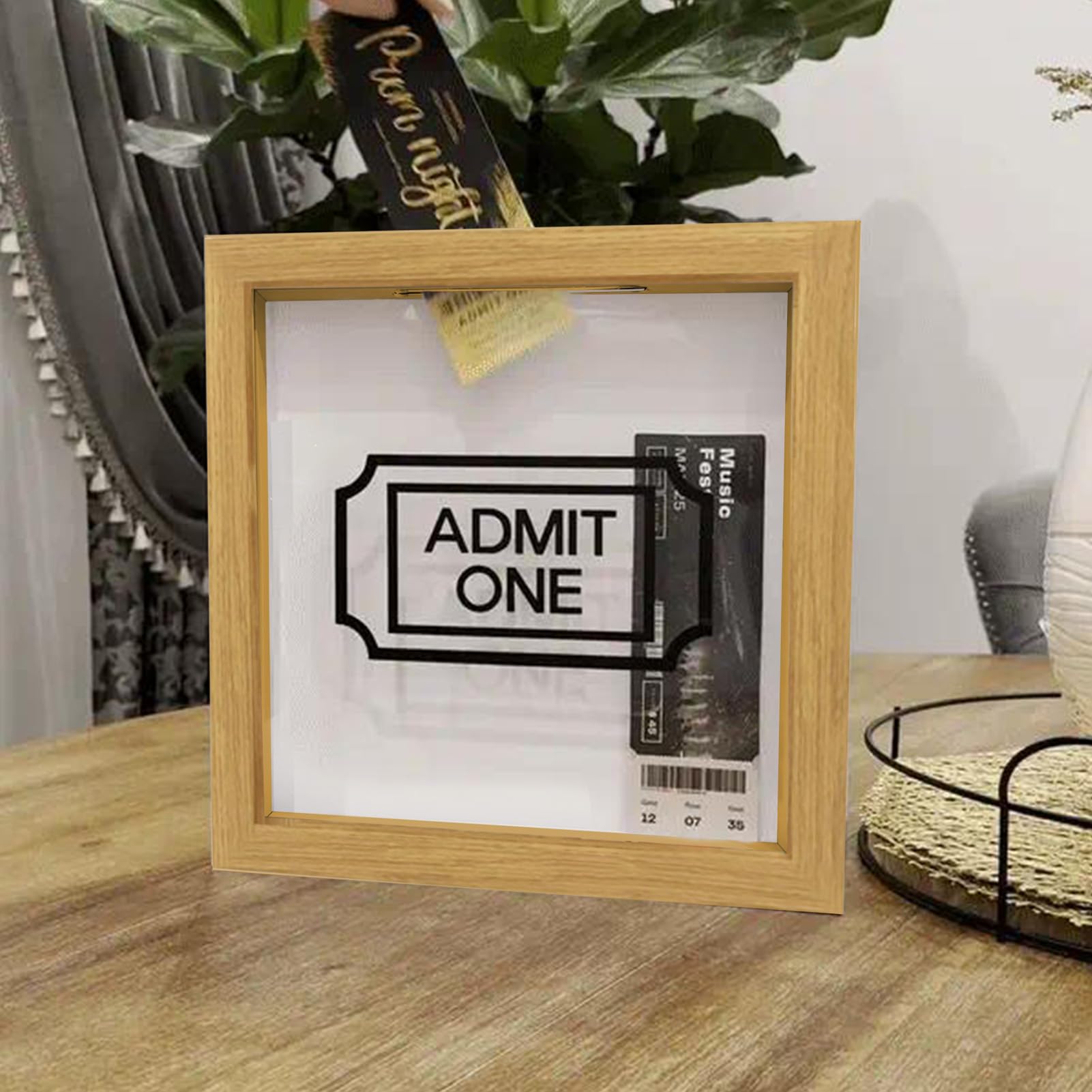 DAJAVE Set Da 4 Scatole Portaricordi Da Viaggio In Legno Con Mappa Del Mondo E Fessura Per Biglietti - 15x15 Cm - 2