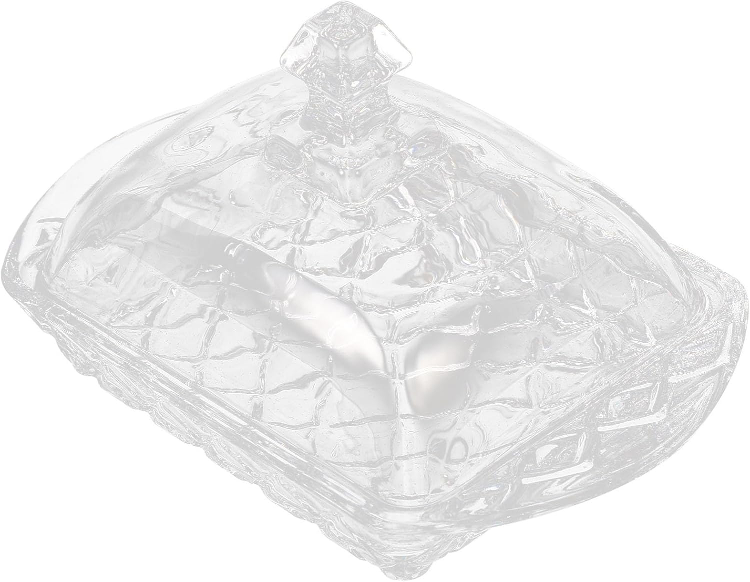 Glass Butter Dish with Lid Premium Transparent Glass Butter Holder and Cheese Storage Box for Kitchen Multi-purpose Fresh-keeping Container Cheese Desserts Elegant and Practical