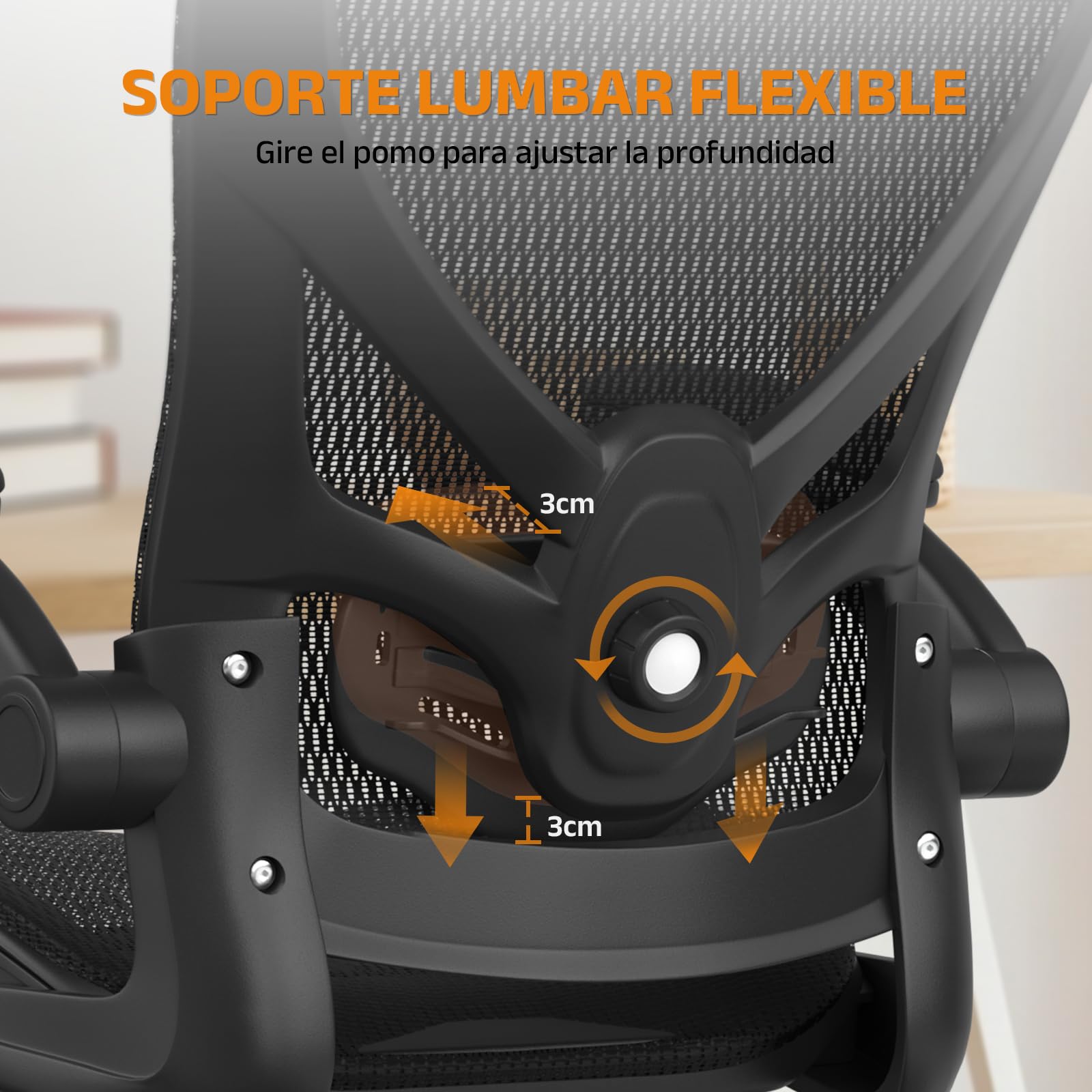 naspaluro Silla Ergonomica Escritorio Gaming, Silla de Oficina Negra, 150kg | Reposacabezas 3D, soporte lumbar 2D, reposabrazos abatibles, Tejido de malla resistente y duradero, base de hierro robusta