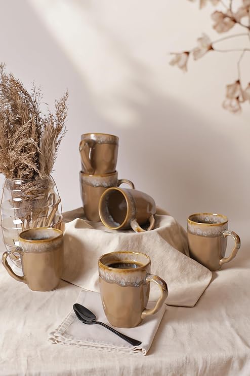 Keramika Dinnerware Set - Ethnic - 13 Pieces - 6 Persons - Stoneware