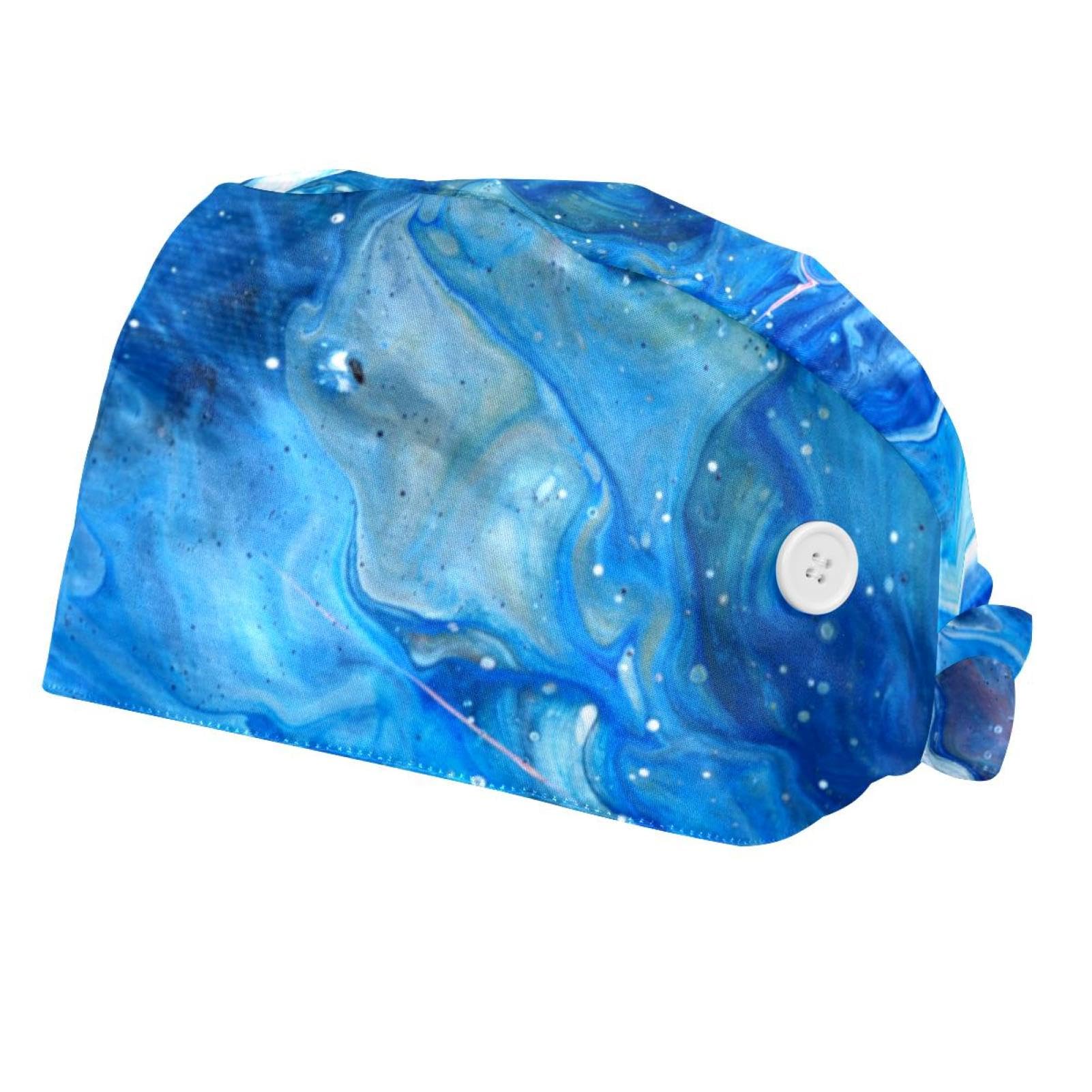 Casquettes de travail pour éviter la transpiration motif vague bleue - 7
