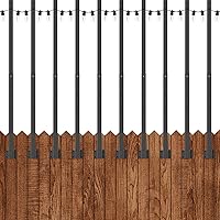 Vista 21 de AILBTON Paquete de 2 postes de luz de 10 pies, postes de luz para luces exteriores, postes de luz al aire libre con tenedor, soporte de poste