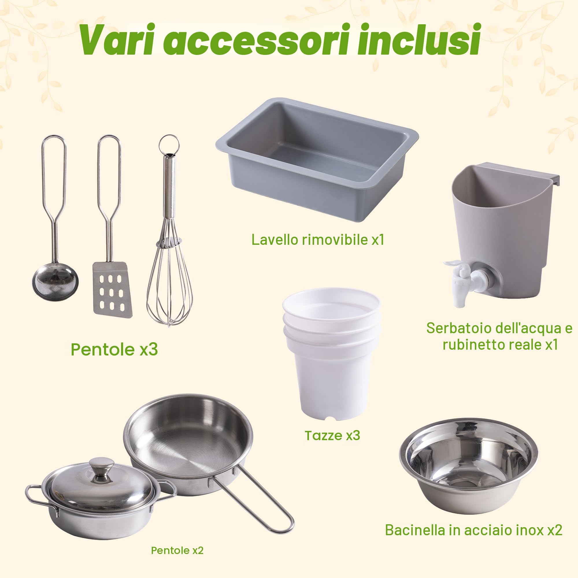 ROBOTIME Cucina Matsch grande, verde WH001