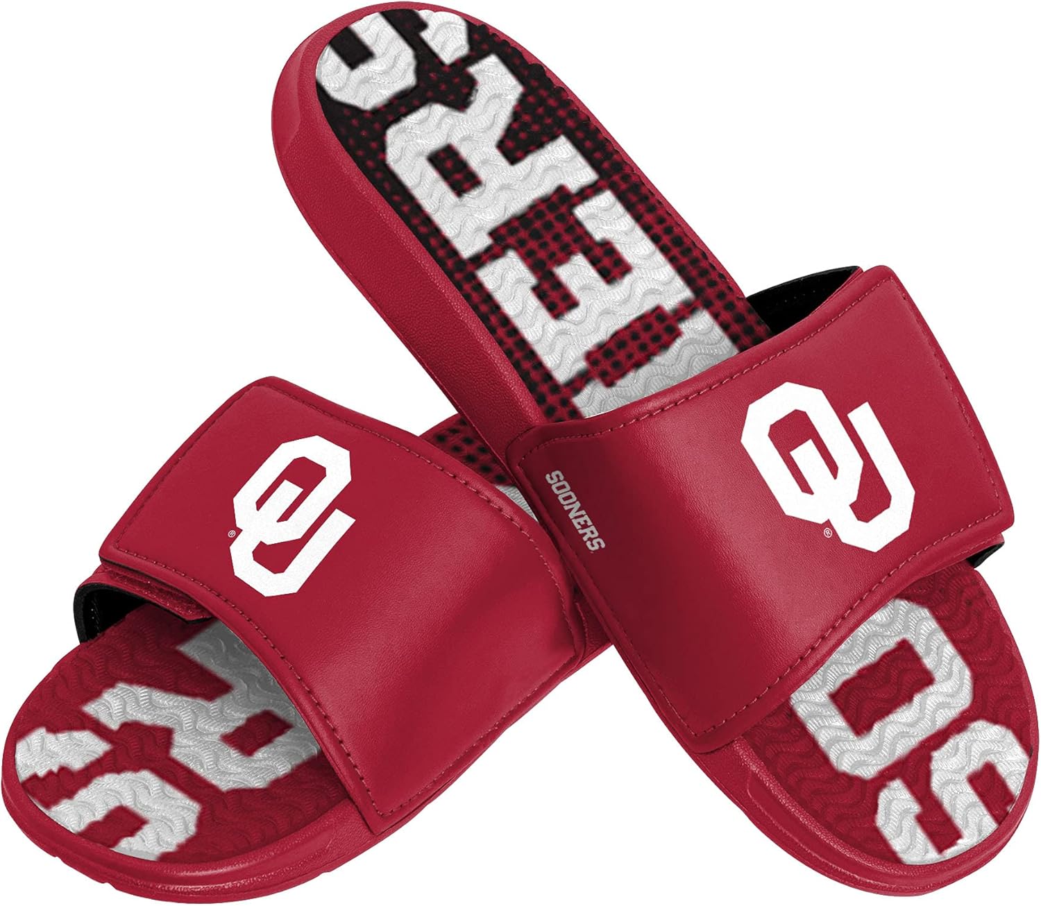 FOCO Mens Ncaa College Team Logo Athletic Sport Shower Flip Flop Gel Slides SANDAL, Gradient Wordmark, 9-10 US