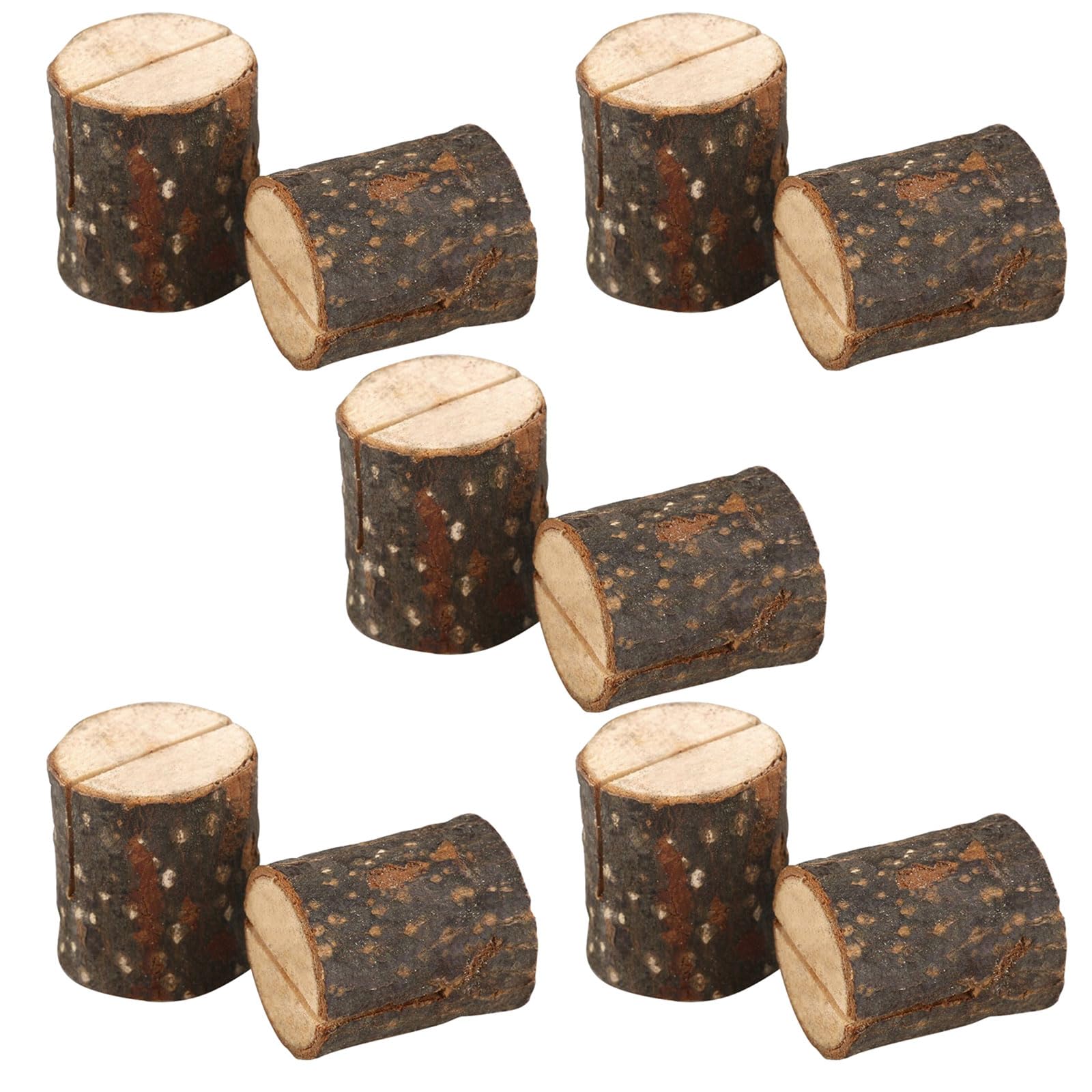 Nucelit 20Pcs Wood Table Number Holders Stands for Wedding, Wood Name Cards Holders Memos Note Photo Food Label Card Holder