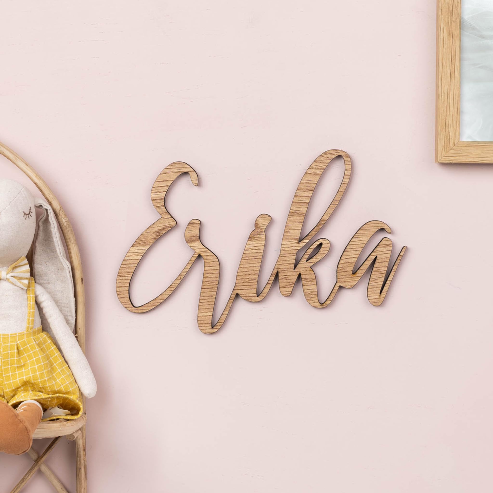 Wanapix | Prénoms en Bois Personnalisés | Déco Chambre/Maison | Cadeau Mariage/Baptême | Chêne | 30 cm