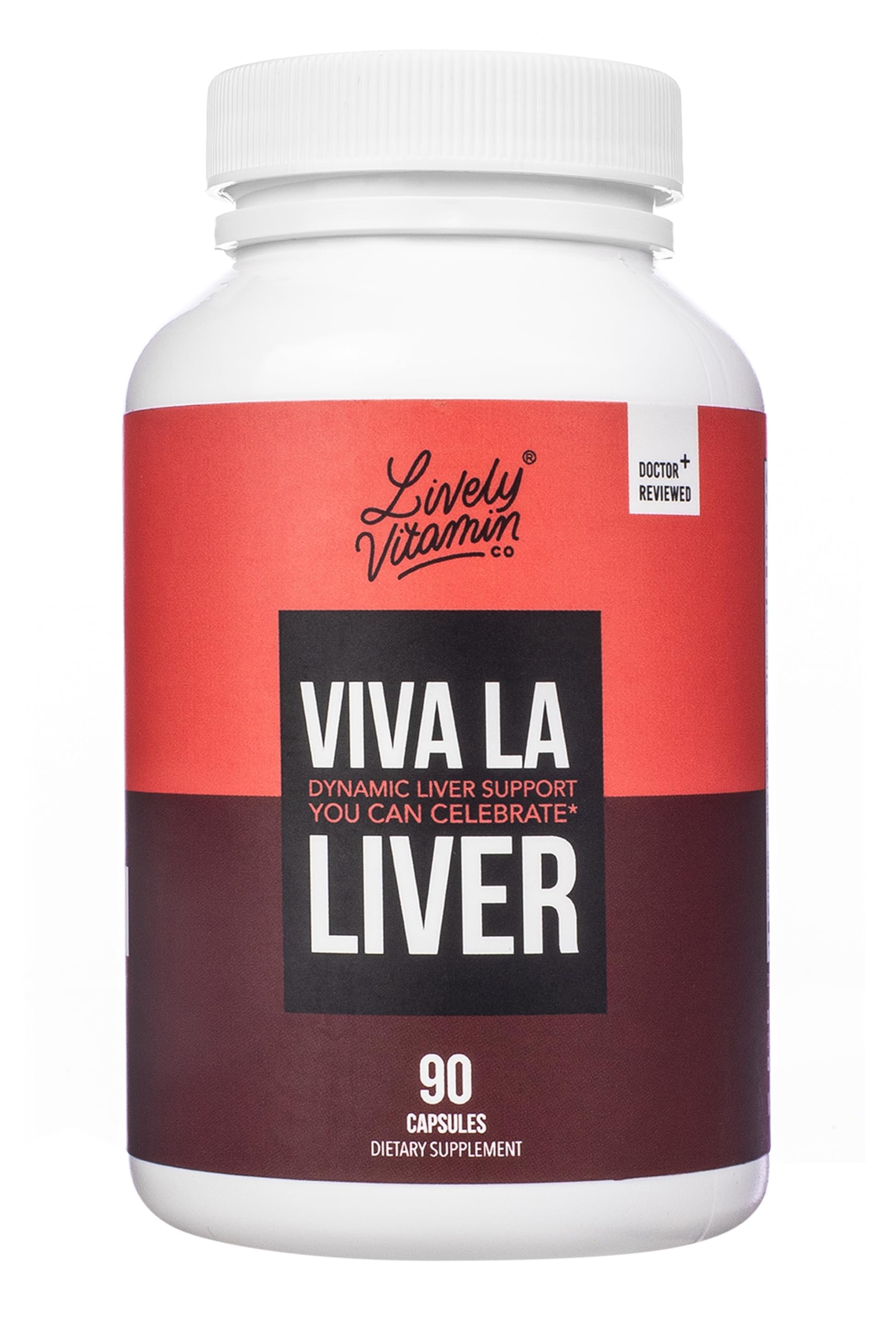 LIVELY VITAMIN CO. Viva La Liver - Improved Function - Liver Cleanse - Detox - Eliminate Toxins & Waste - Cognitive Brain Function - Immune Support - Mental Clarity - 90 Capsules