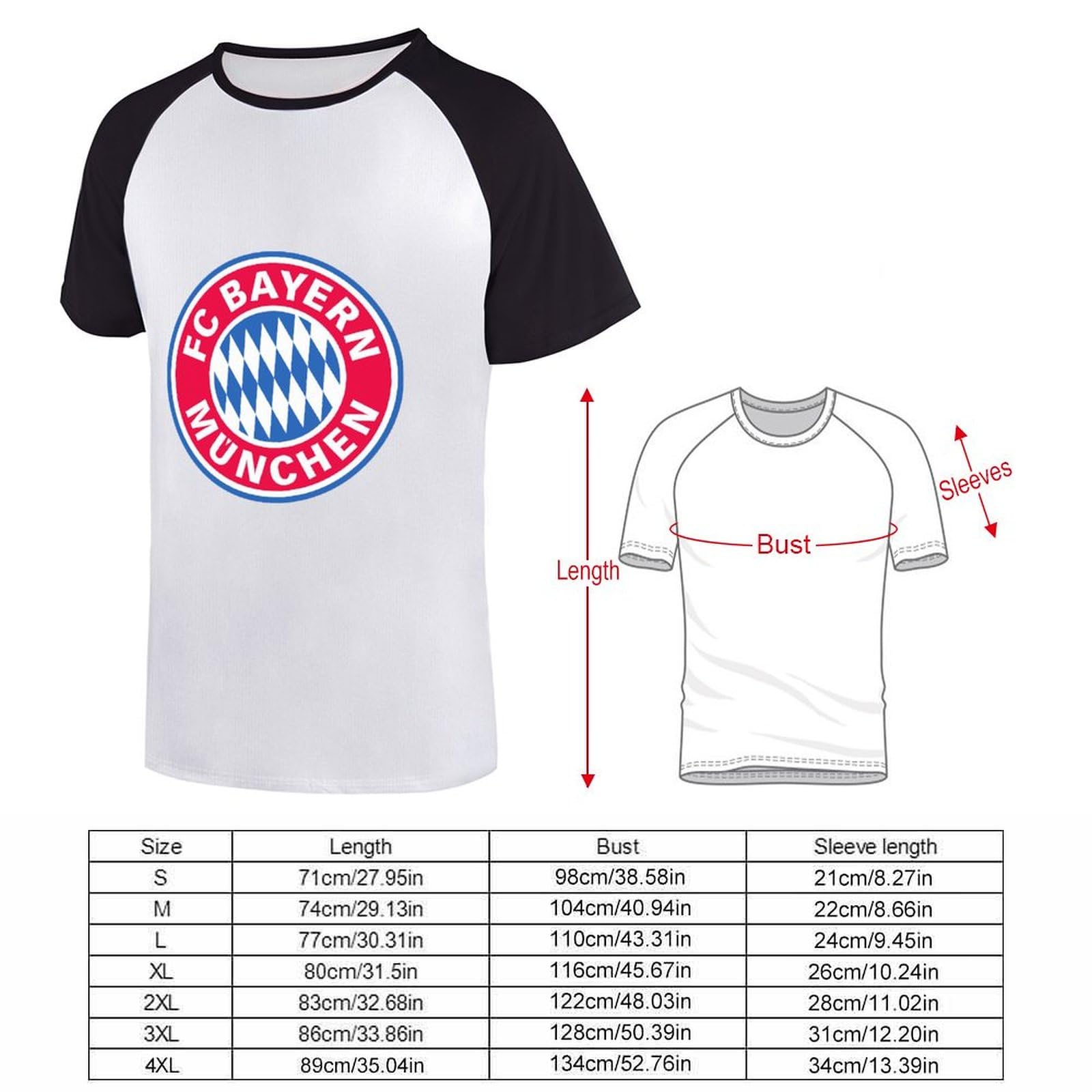 Amazon.co.jp: Tシャツ FCバイエルンミュンヘン メンズ 半袖 夏服 T
