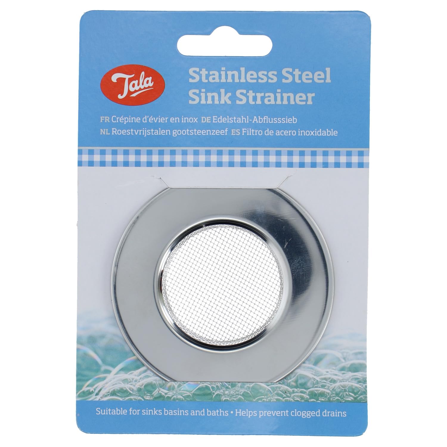 Stainless Steel Mini Sink Strainer, Silver Drain Protector for Sinks, Basins & Baths, Prevents Clogged Drains, Durable & Dishwasher Safe, Rust-Resistant