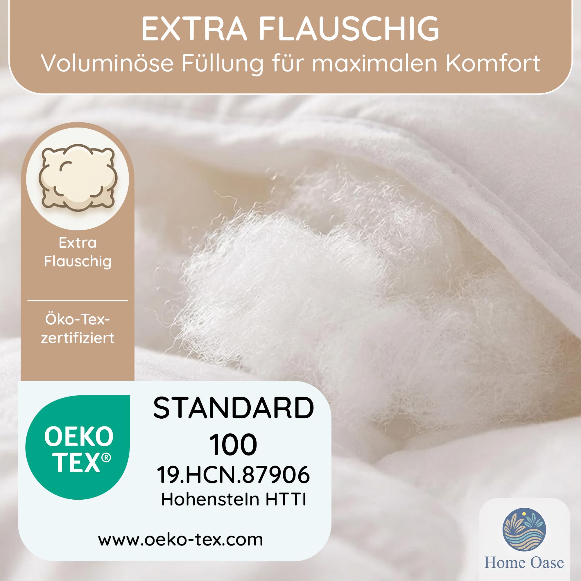 Bettdecken Set 4-teilig - 2X Ganzjahres Decke 135x200 + 2X Kissen 80x80 cm - ÖKO-TEX® Zertifiziert - pflegeleicht waschbar bis 95° - Bettenset weich & atmungsaktiv - Made in EU