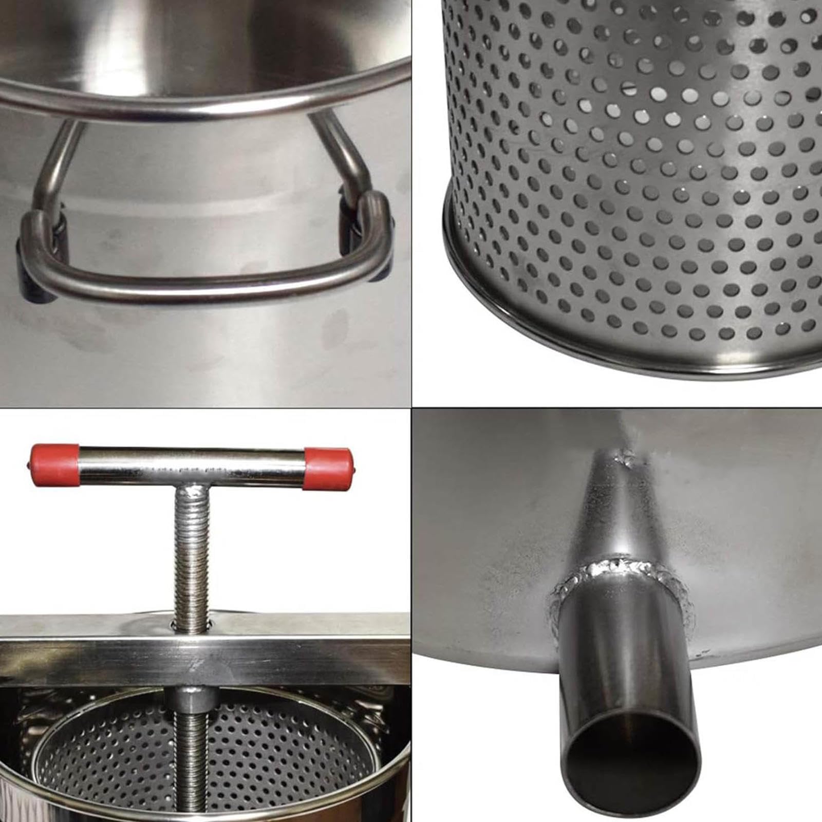 estrattore manuale per in acciaio inox Pressa Manuale per Miele in Acciaio Inox large bee honey press extractor Attrezzatura apicoltura per Uva Frutta e Verdura Uso Domestico