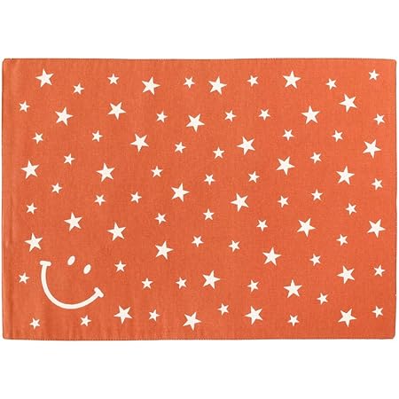 Amazon ランチマット スマイル レッド ナチュラル ランチョンマット ランチマット ティーマット プレースマット おしゃれ かわいい ナフキン 給食 給食袋 幼稚園 小学校 子供 サイズ ときいろインテリア ランチョンマット