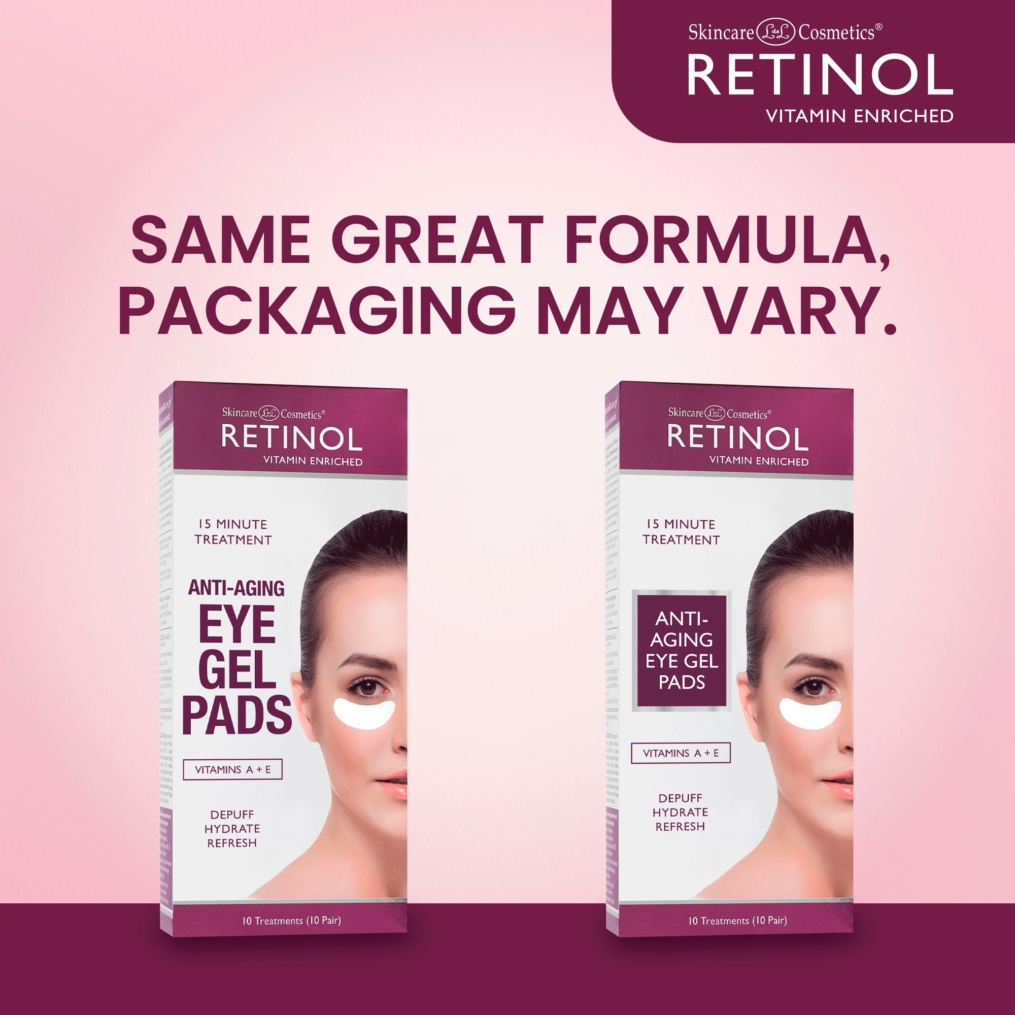 Almohadillas de gel para ojos antienvejecimiento, el tratamiento original  Instant De-Puff - Las almohadillas de gel calmante para ojos con vitamina A reducen la hinchazón y se 2
