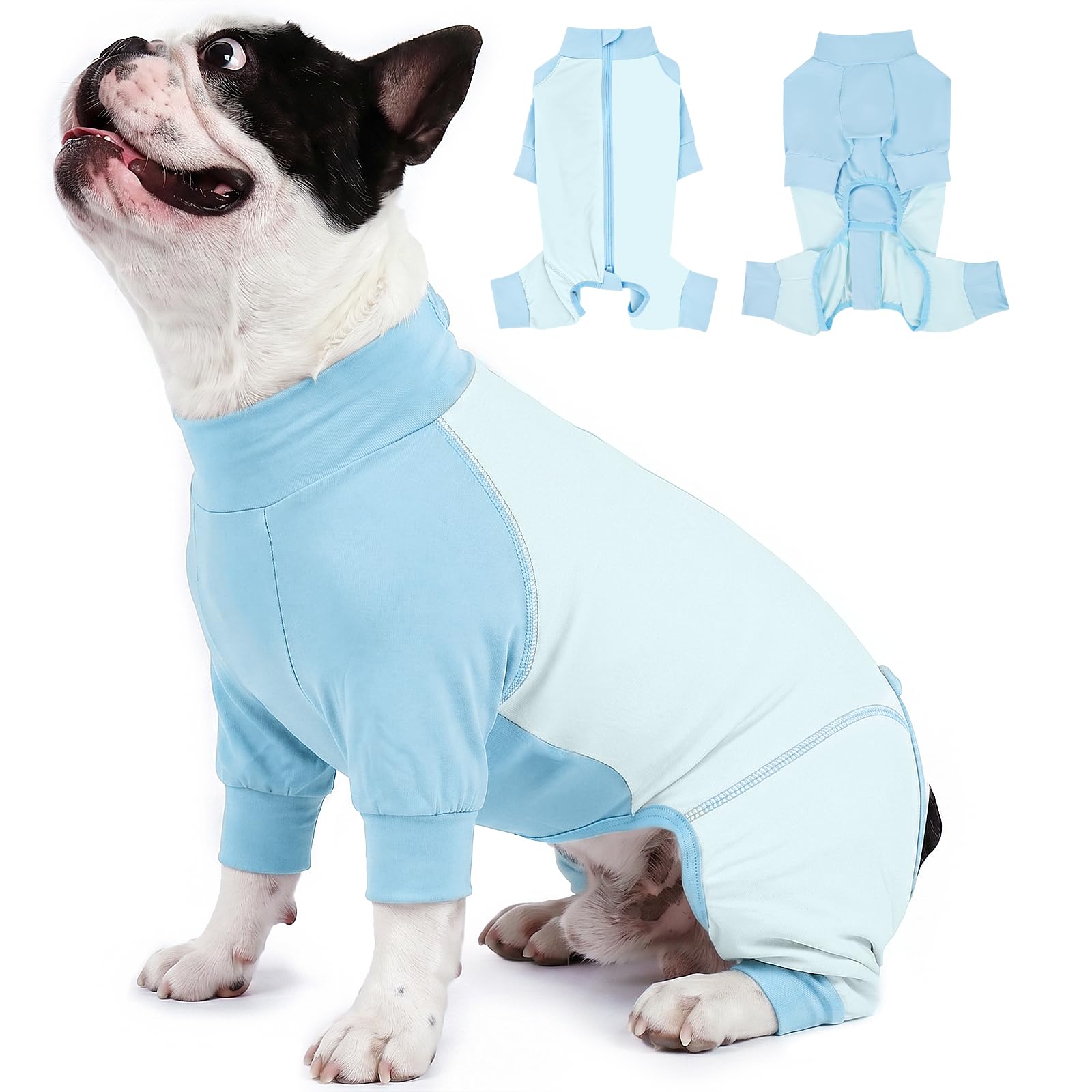 Lelepet Dog Sun Shirts UV Protection,Stretch Dog Anti Shedding Suit, Blue L