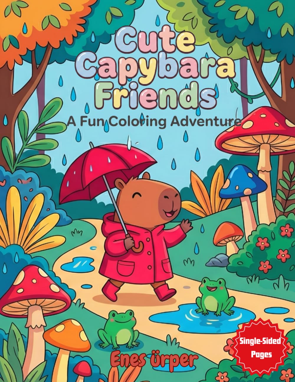 Cute Capybara Friends: A Fun Coloring Adventure: A Cute Capybara Coloring Book for Kids and Adults: 40 Adorable Illustrations of the World's ... Fun (The Cute Animals Coloring Collection)