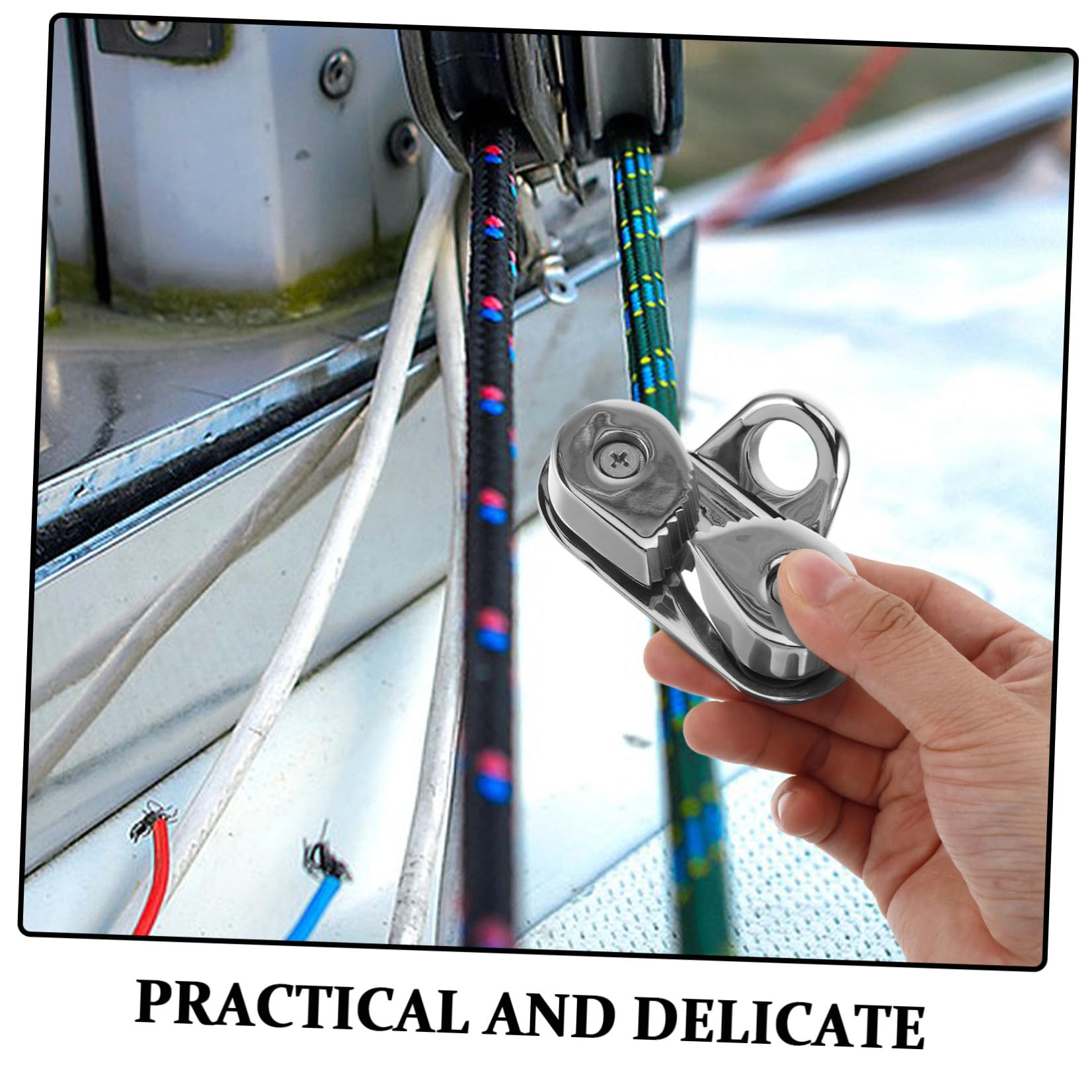 Toyvian 2 Pezzi Morsetto a Camma per Barca in Acciaio Inox con Guida per | Fissaggio Affidabile della Corda, Installazione senza Preforatura, Due Viti Autofilettanti Incluse, Argento