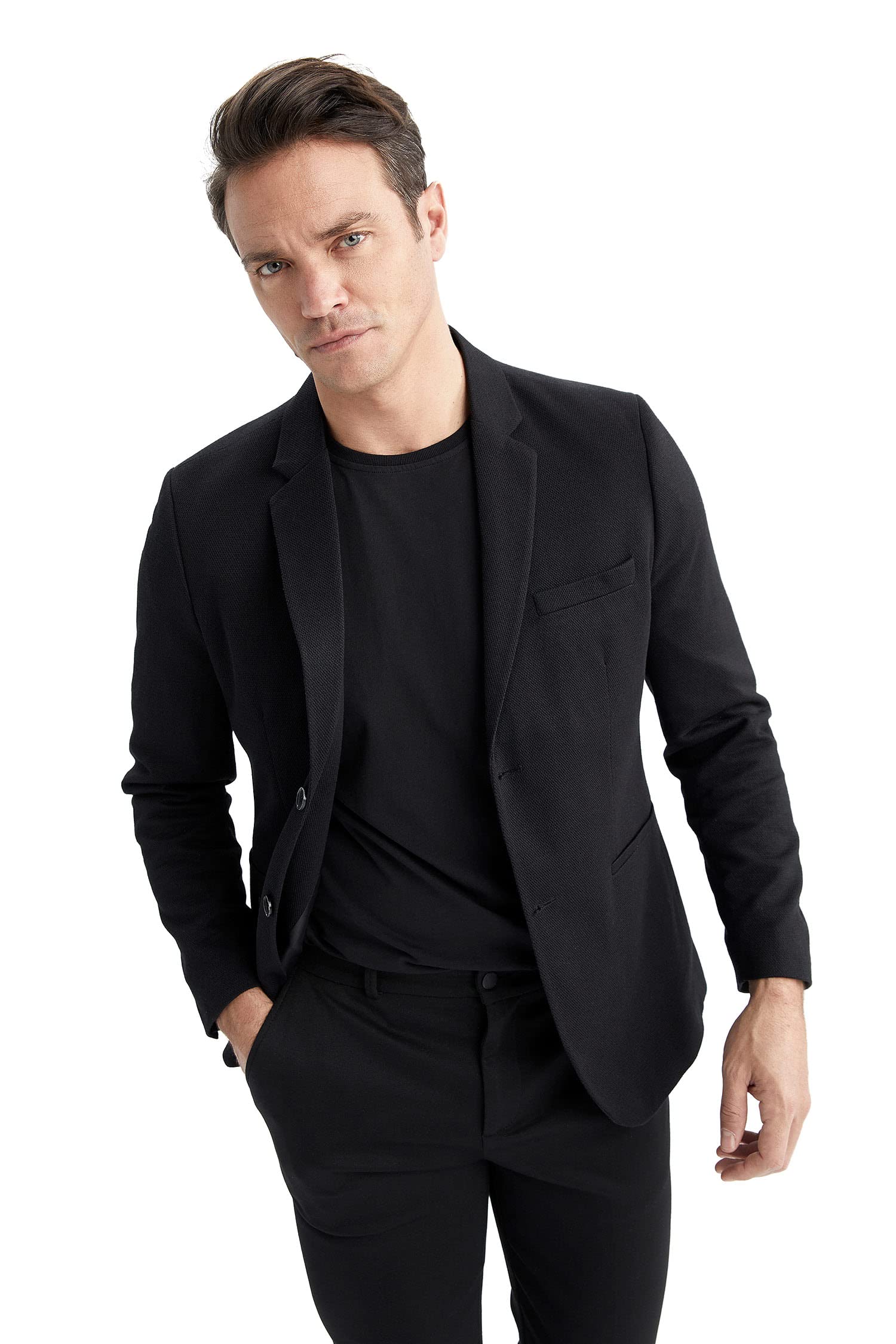 DeFacto N0503AZ, Blazer, Uomo, Nero, 54