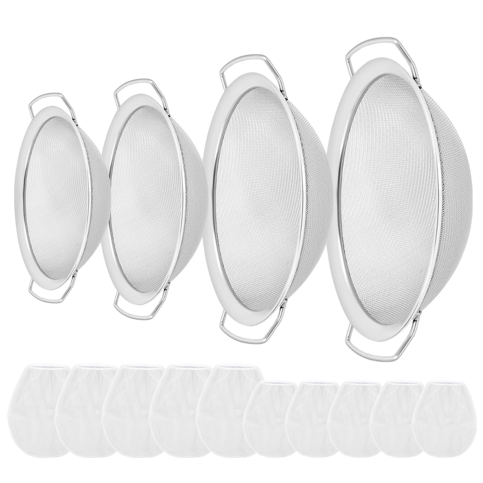 Passoire à filtre de peinture | Entonnoir double couche en d'acier inoxydable 4 tailles, sacs de tamis de peinture | pour la maison et la , pour les amateurs d'art et d'artisanat, et