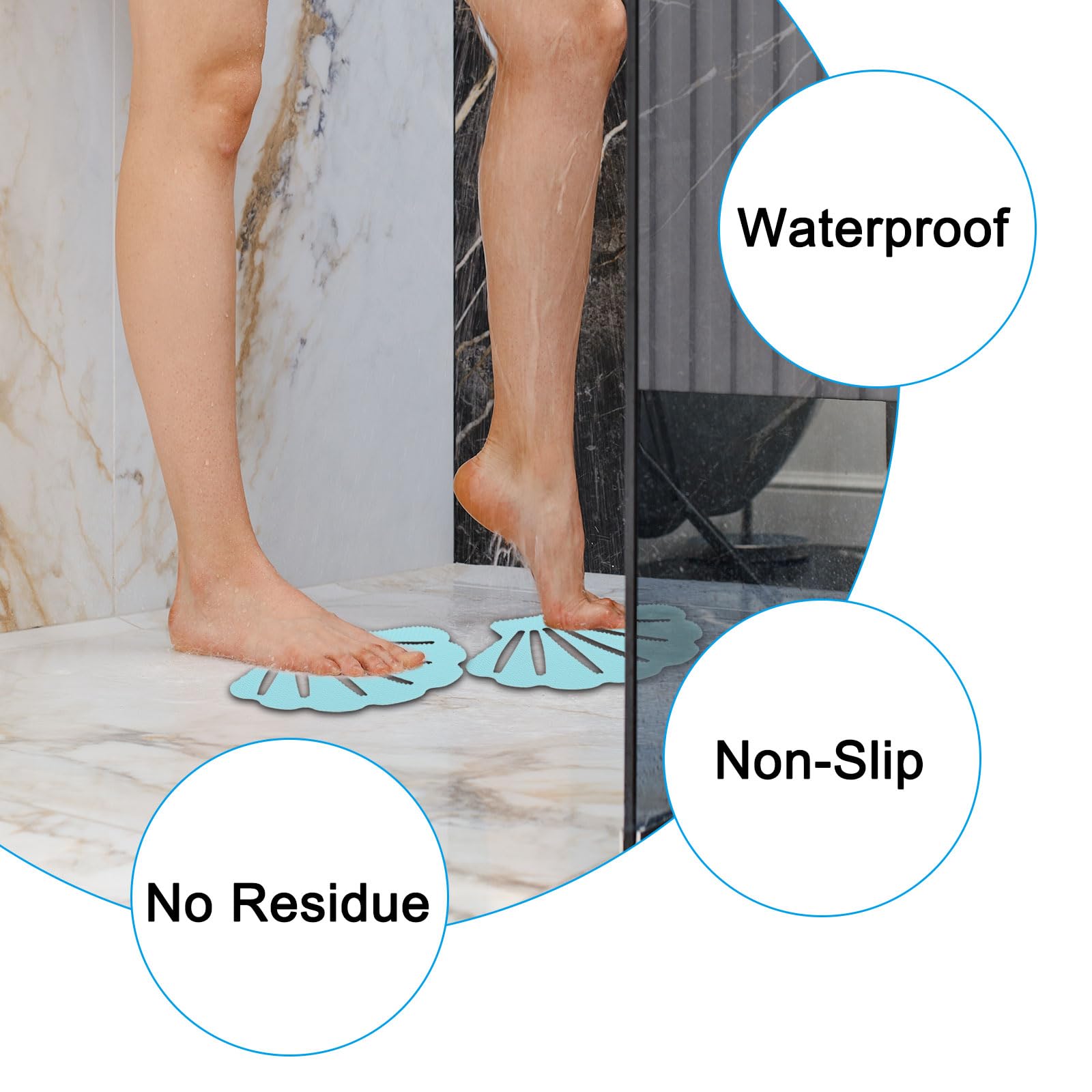 PATIKIL 30 Pcs Non Slip Bathtub Stickers - Image 3