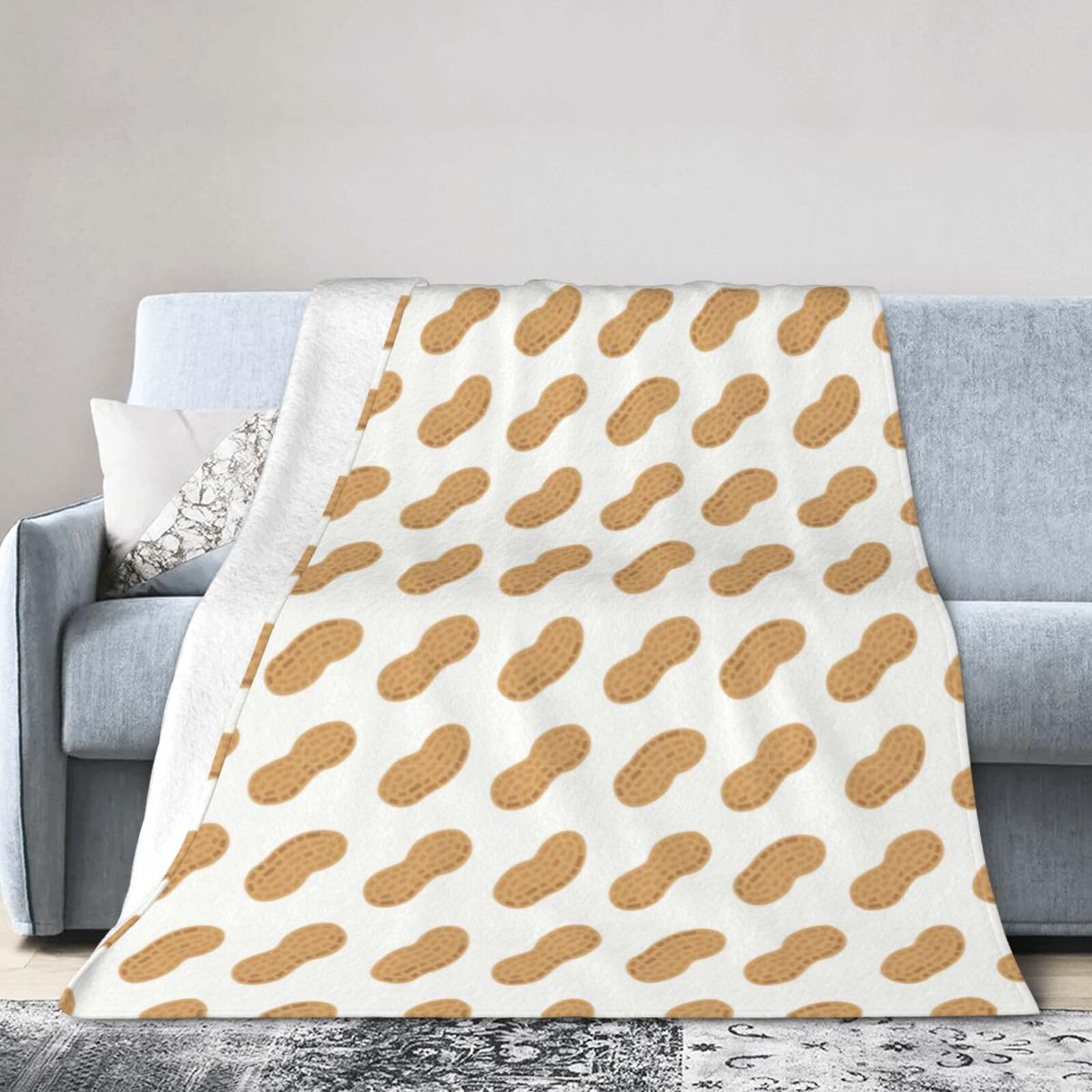 Noble Ren Delicious Peanuts Ultra-Soft Micro Fleece Blanket Winter Warm Soft Lannel Fleece Throw Blanket For Couch Sofa Bed 40"X30"