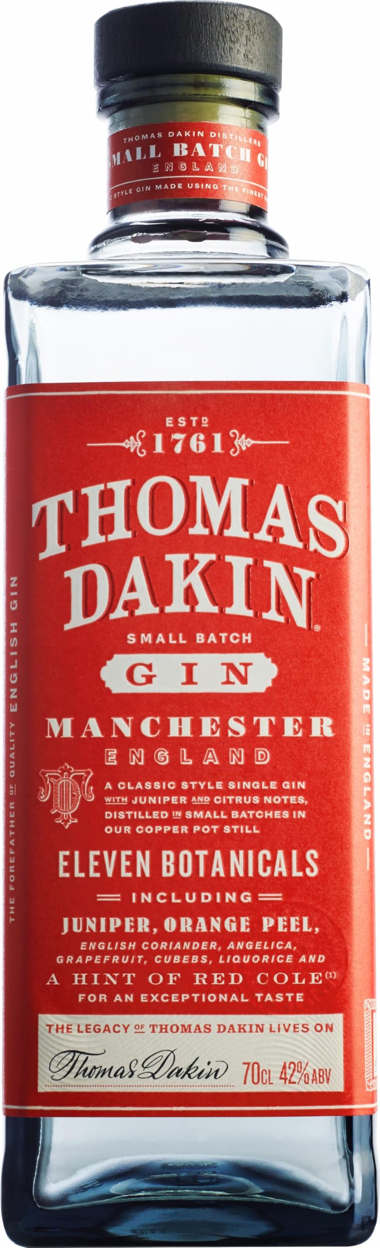 Small Batch London Dry Gin | Premium English Spirit | Classic 1761 Recipe | Juniper-Led Savoury with Citrus Notes | 70cl | 42% ABV