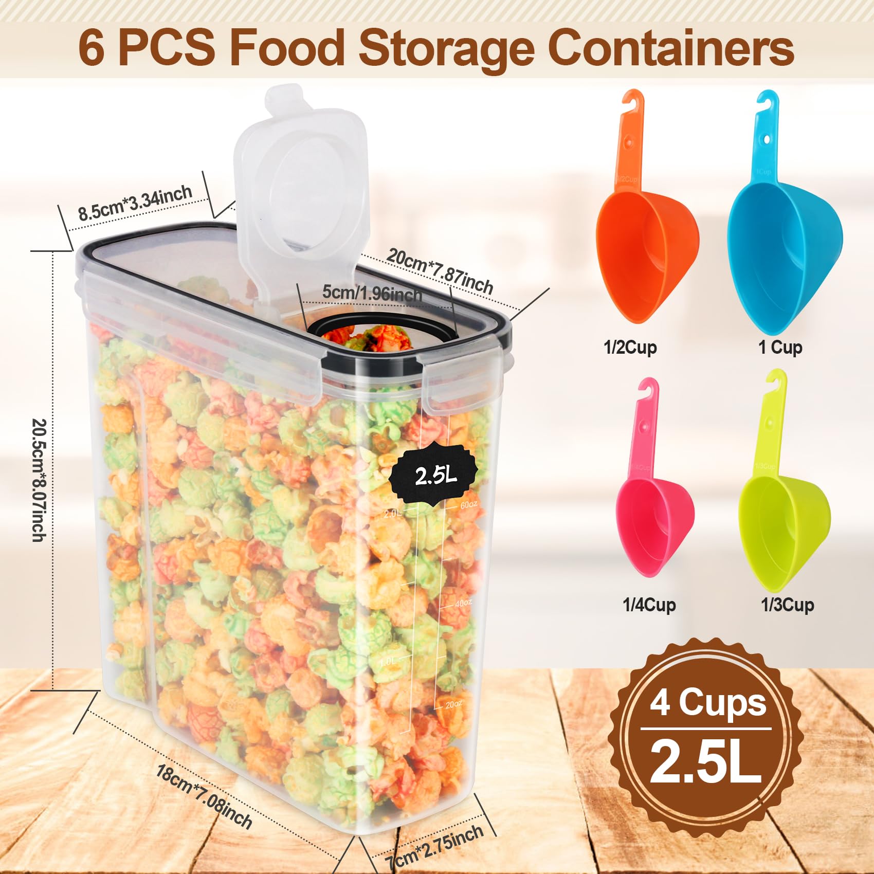 Cinnani 0,8L Opbergdoosset, Set Van 12 Opbergdozen Met Deksels Luchtdicht Ontbijtgranencontainer En Voedselbewaarcontainers Bpa Vrije Keukenopbergdoos Voor Het Bewaren Pasta Ontbijtgranen Rijst Bloem 2250619568