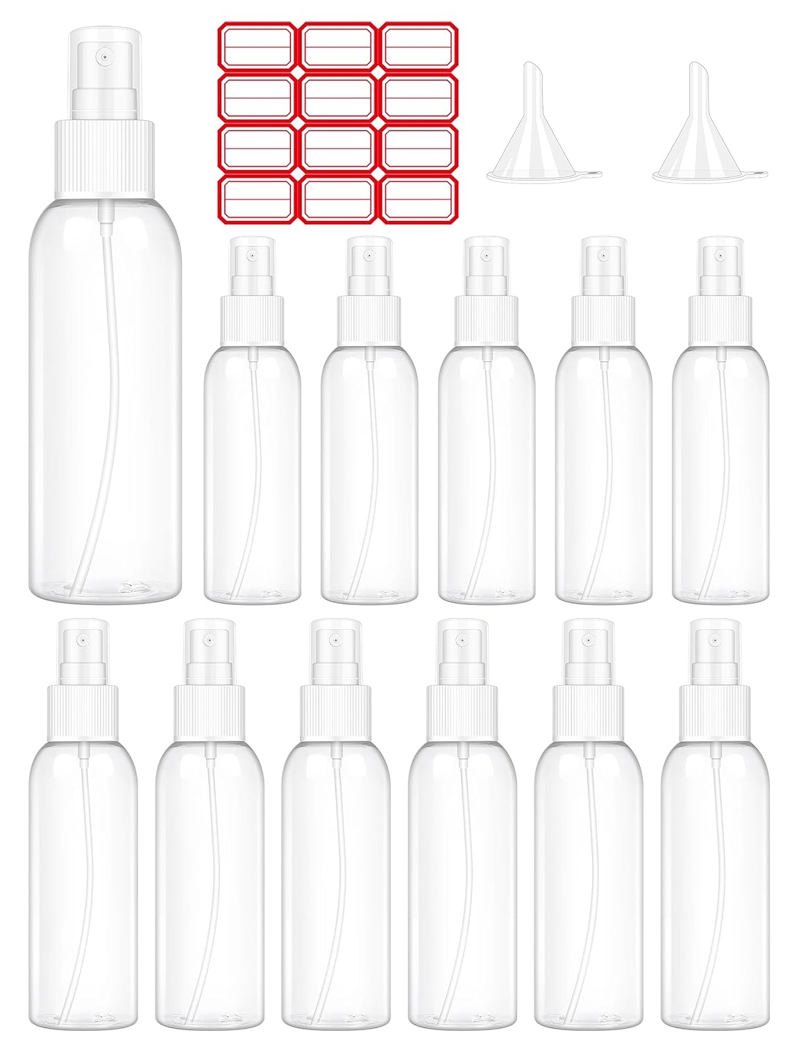 IAGBIBUI Spray Bottles, 3.4oz/100ml Clear Empty Fine Mist