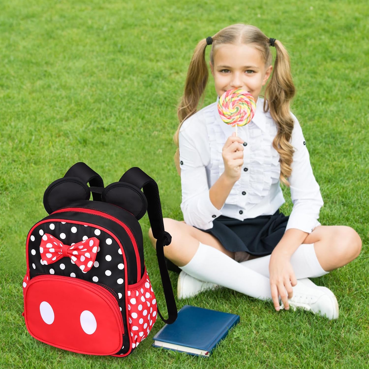 Voikukka Cute Little Girls Backpack Small Kids Mini Backpacks for Toddler Book Bag Children Preschool Backpack Kindergarten Bookbag Mini Mouse Girl Toys Gift Travel Backpacks - Image 6