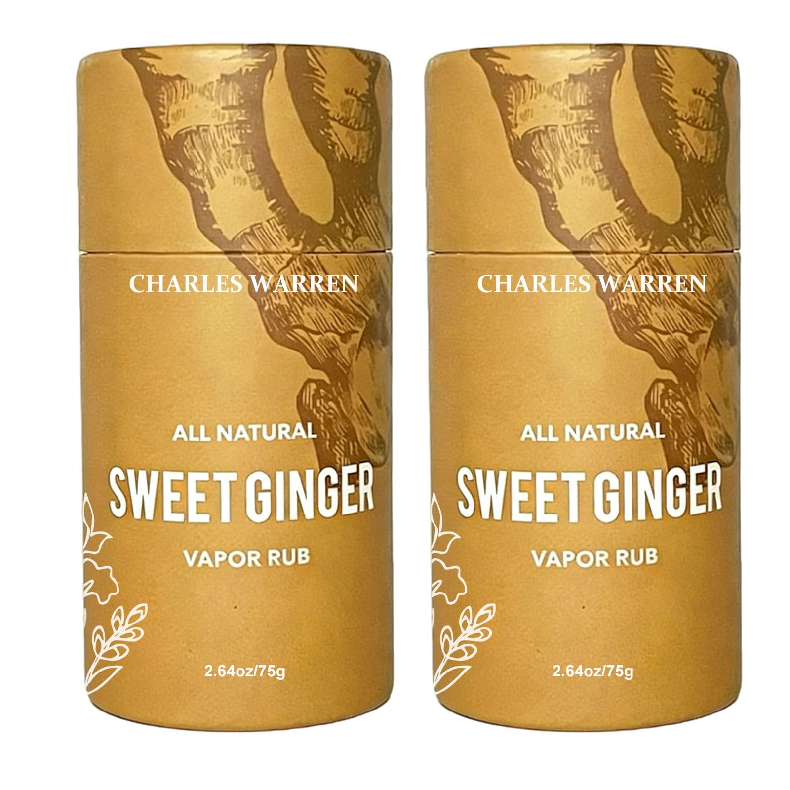 Sweet Ginger Vapor Rub Stick Charles Warren All-Natural Herbal Balm Multipurpose Vapor Rub for Hands Knee Neck Back Massage (1pc) — view 8