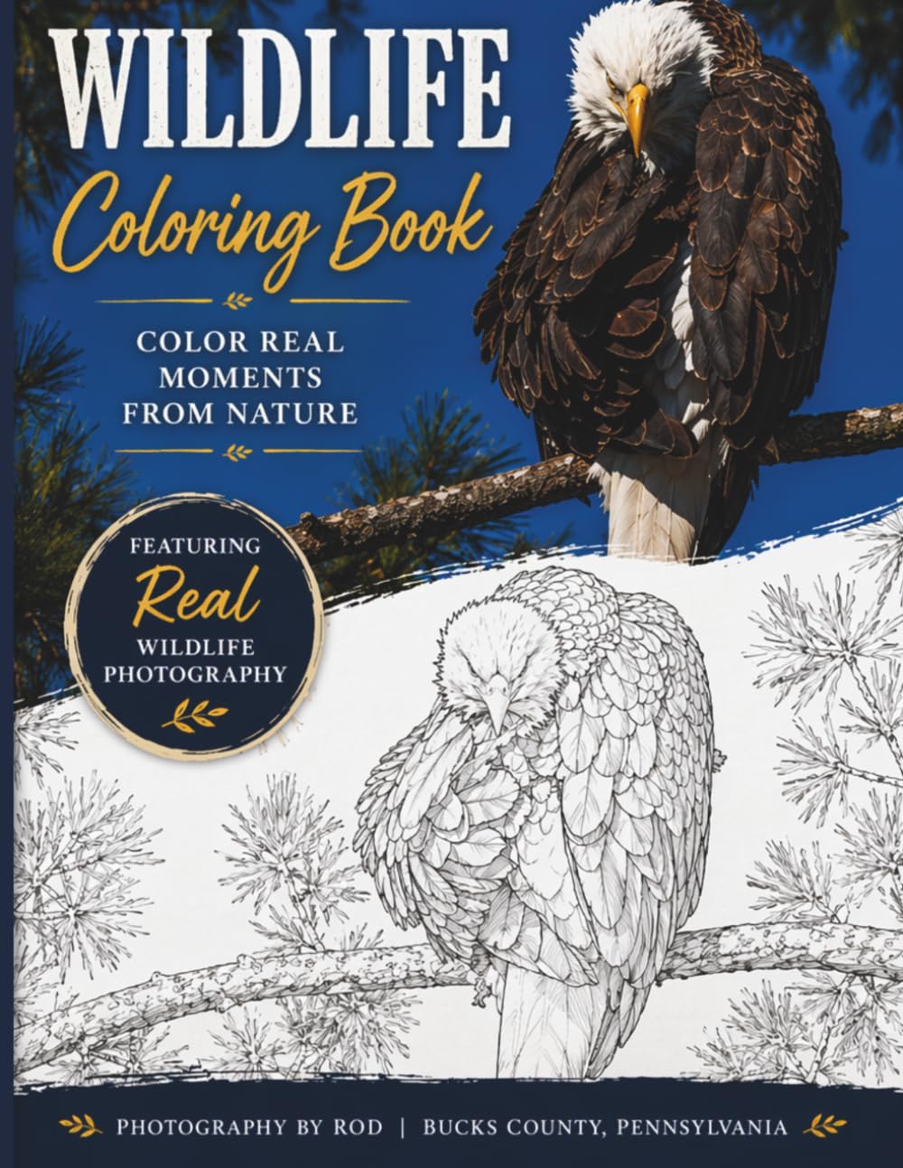 Wildlife Coloring Book: Featuring Real Wildlife Photography and Detailed Coloring Pages