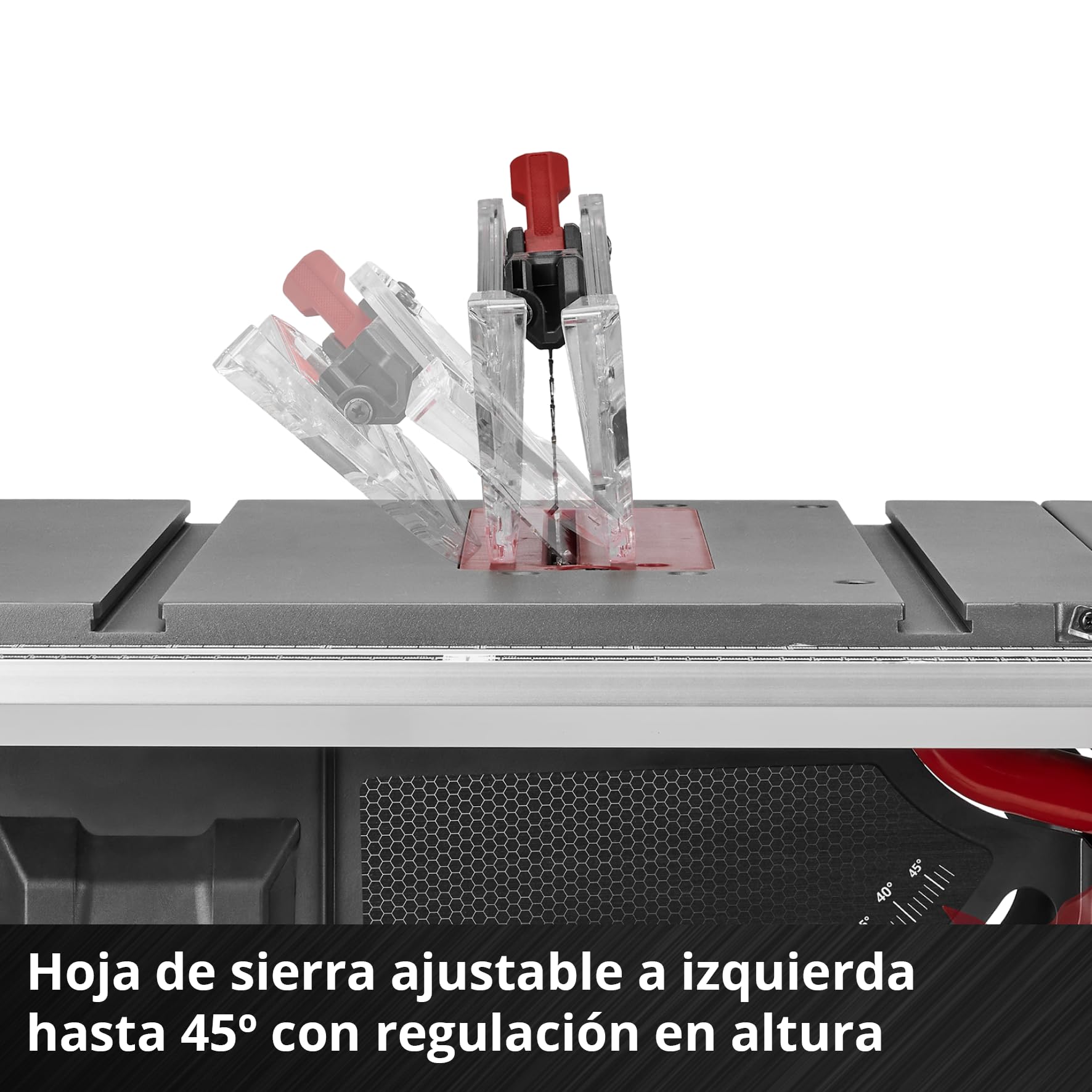 Einhell sierra circular de mesa TE-TS 10 T (2 000 W, altura de corte 9 mm, hoja de sierra Ø 254 mm, prolongación de mesa, tope angular, tope paralelo, bastón deslizante, conexión de aspiración)