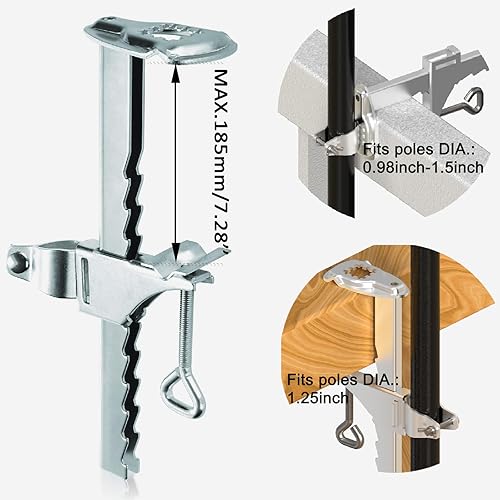 Miniatura 4 de Soporte para sombrilla de patio, abrazadera para sombrilla de terraza, abrazadera para sombrilla de patio, abrazadera de sombrilla de balcón,