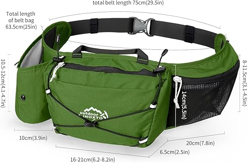 Miniatura 3 de INOXTO Cangurera delgada para correr para mujeres y hombres, riñonera deportiva para correr, caminar, ciclismo, senderismo, cinturón reflectante