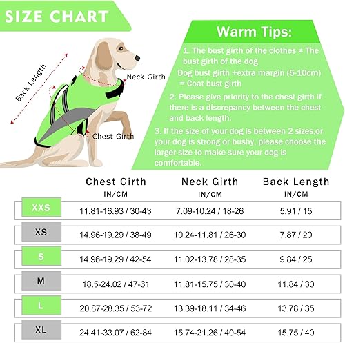 Miniatura 2 de ALAGIRLS Chaleco salvavidas para cachorros, chaleco salvavidas reflectante para perros con alta flotabilidad y asa de rescate, chaleco salvavidas