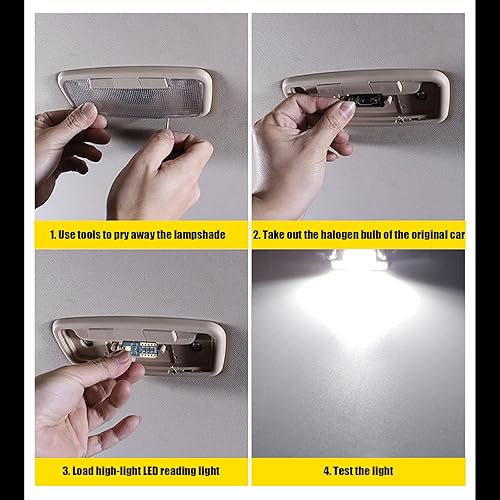 Miniatura 4 de 10 lámparas de lectura para correr de decodificación continua, 0.98 pulgadas, T10-3030-3SMD, luz indicadora de ancho LED brillante, luz de placa de