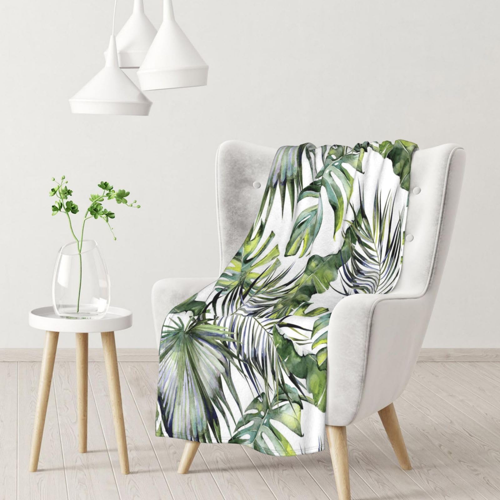 InOmak Tropical Garden,Soft Blanket Warm Anti-Pilling Flannel Plush Throw Blanket 76 X 102 cm