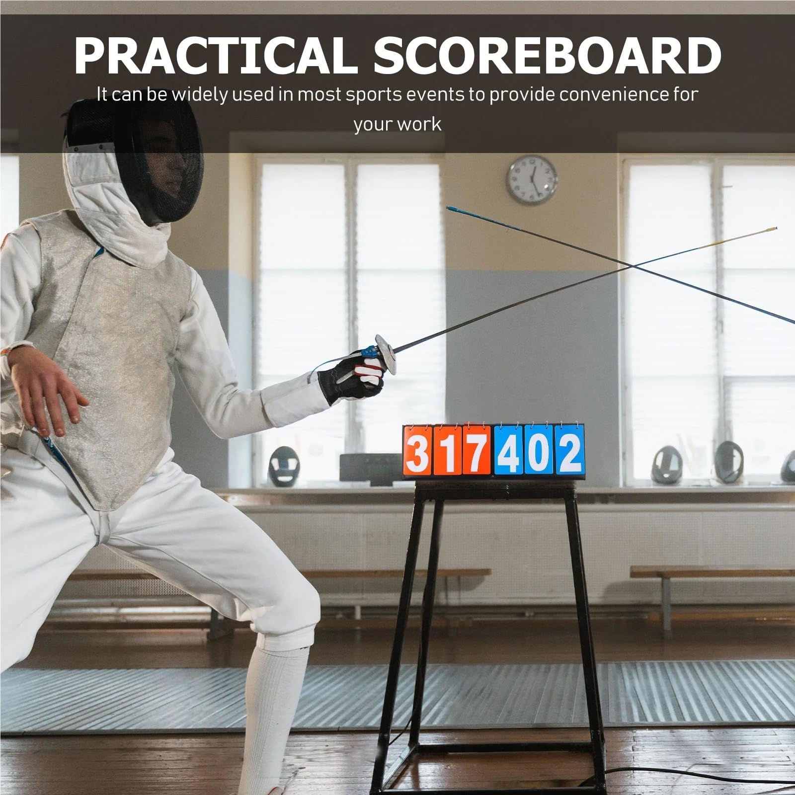 Digitale Flip-Anzeigetafel, tragbar, Multi-Sport Tabletop Digit Flip Scoreboard Mehrfarbig