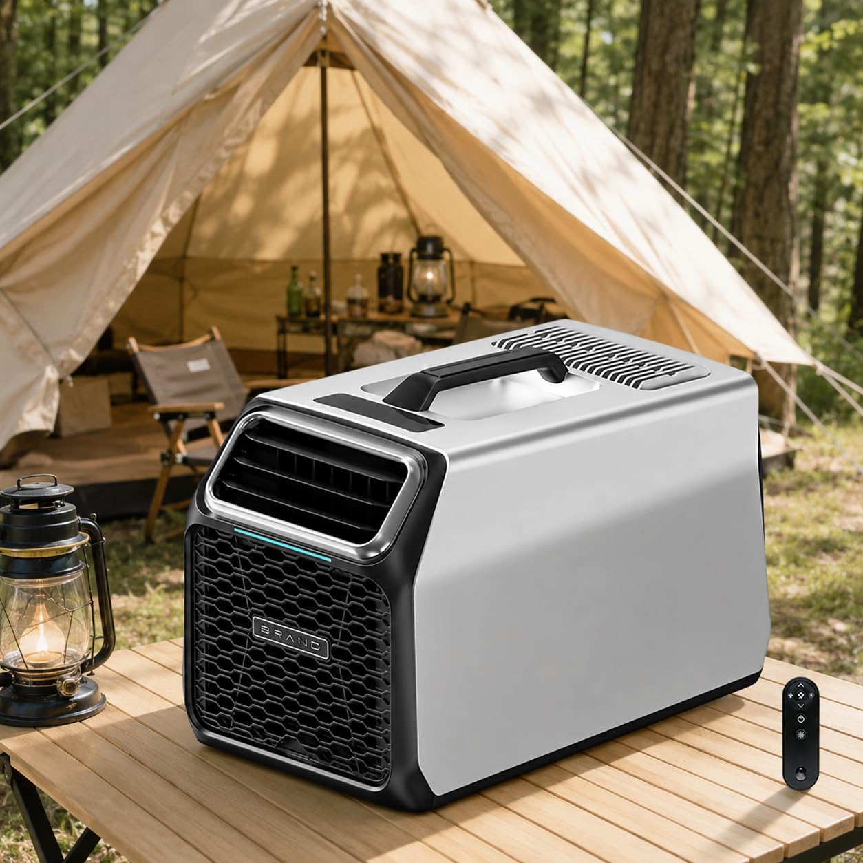 DIUNAOZI New 3500 BTU Portable RV Air Conditioner with Compressor, Fast Cooling AC Unit for Camping Tents, Truck Sleepers & Cabins,Off-Grid, Low Noise, Remote Control, Cools 32–54 Sq Ft Gray