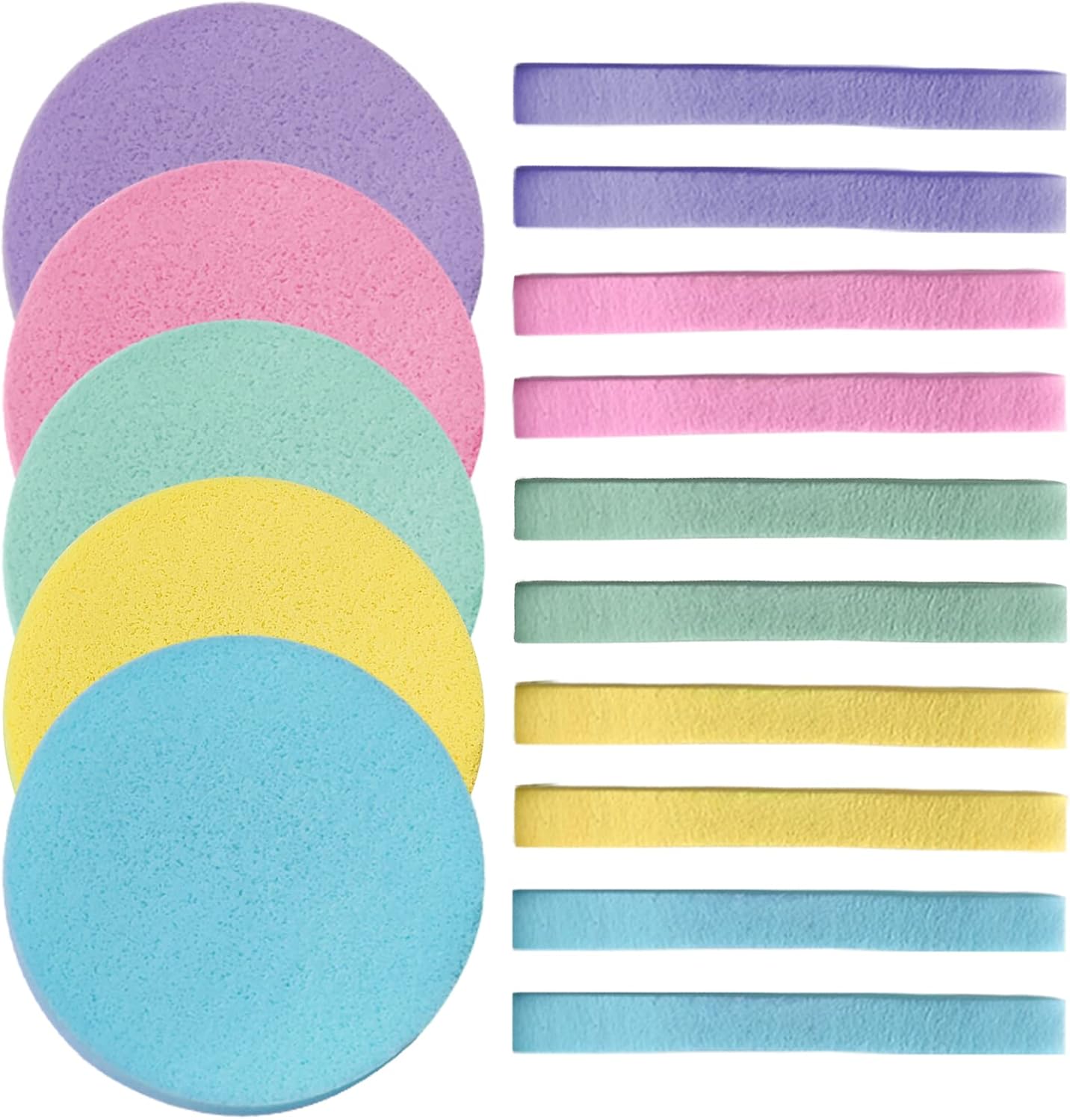 Facial Sponge Compressed,PVA Professional Makeup Removal Wash Pads Round Face Cleansing Sponge for Spa Exfoliating and Mask(60pcs), 5Colors Facial Sponge Compressed,PVA Professional Makeup Removal Wash Pads Round Face Cleansing Sponge for Spa Exfoliating and Mask(60pcs), 5Colors