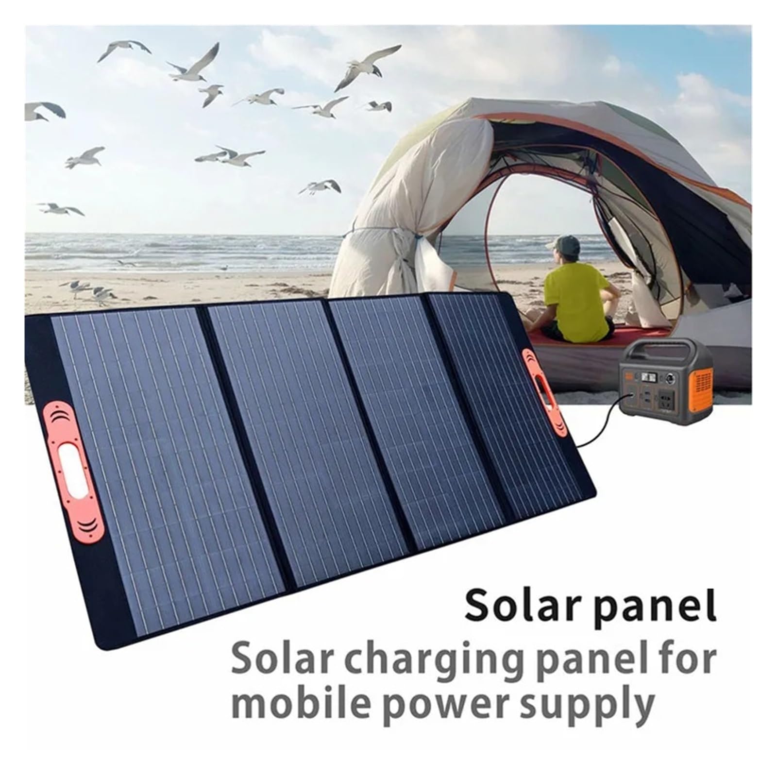 Protetor Plegable, Panel Solar De 200 Vatios, 100w, 400w, Cargador De Batería Flexible For Barco, Panel Solar, Supercondensador For Autocaravana(200W)