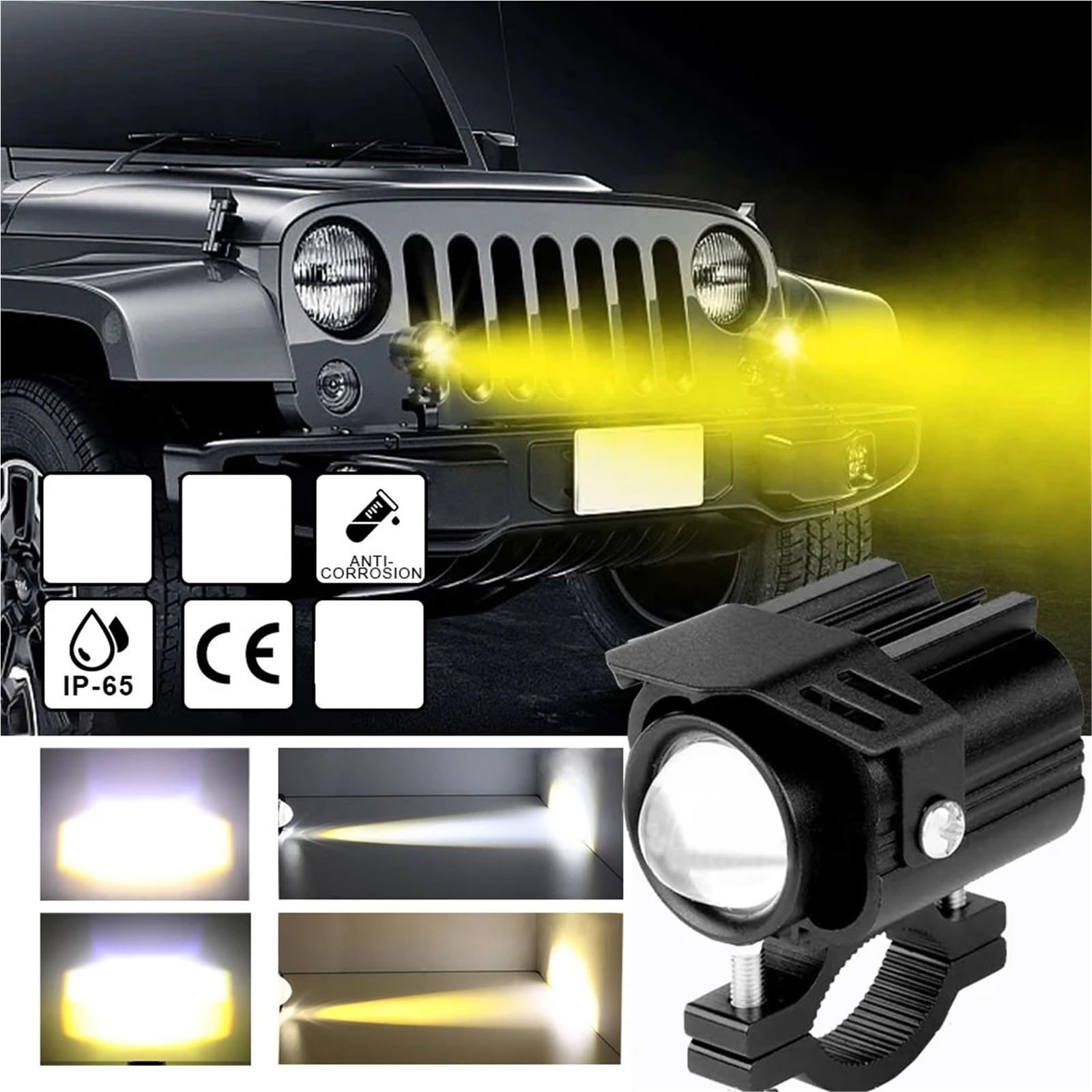 Anabbaglianti Lampada Impermeabile A LED Per Veicoli Elettrici, Fari Fendinebbia, Proiettore, Riflettore Per Auto E Moto Luci per motociclette(TK120M4 2pcs)