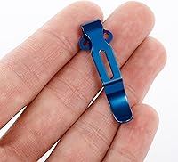 Vista 2 de Clips de bolsillo de transporte profundo con 2 tornillos, clip de bolsillo de acero inoxidable para benchmade Bugout 535 y más, acabado anodizado