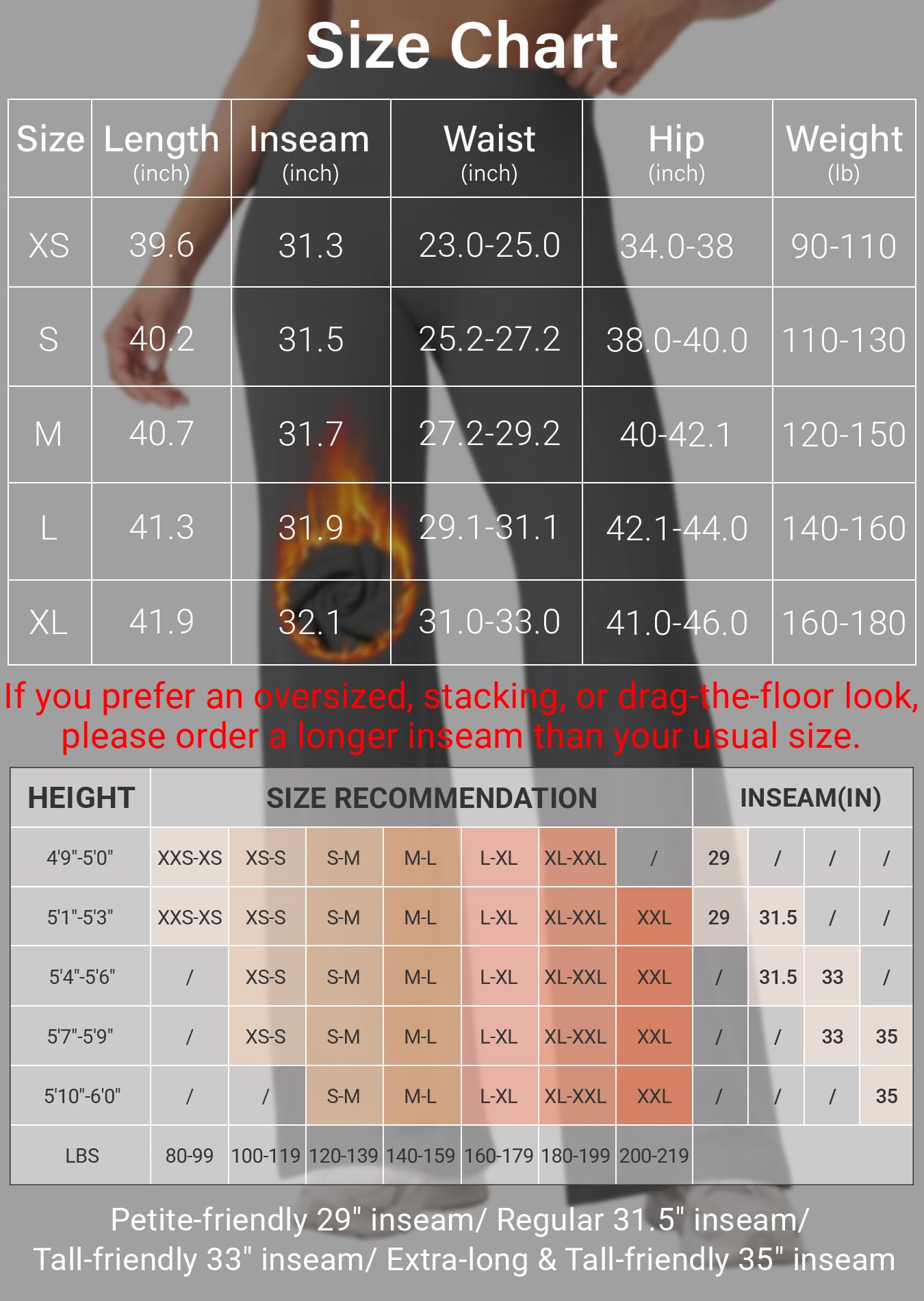 YEOREO Workout Leggings Womens No Front Seam Straight Leggings 29"/ 31.5"/ 33"/ 35" High Waist Buttery Eddiy Gym Yoga Pants: 30.5" Thin Fleece Small Navy Blue