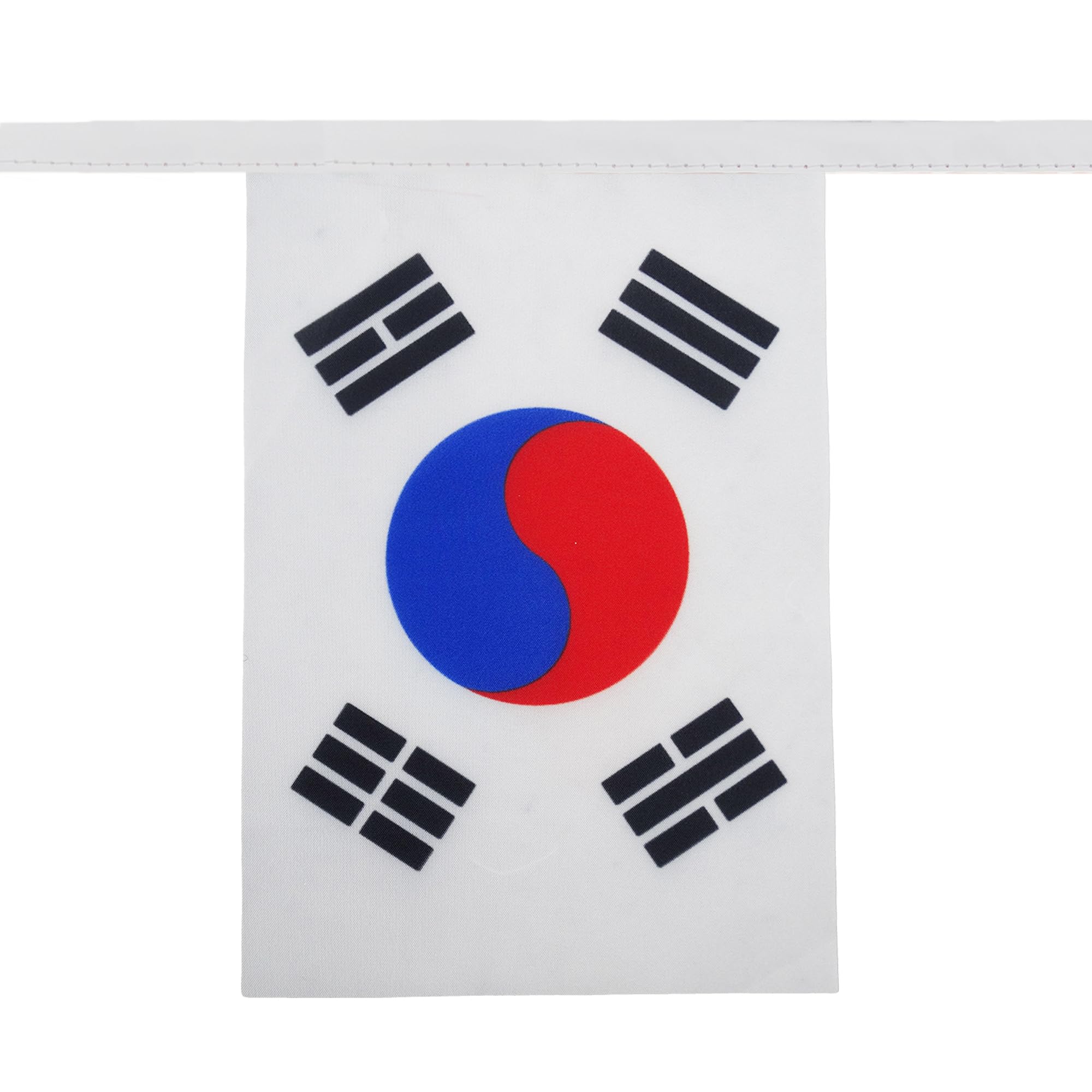 AZ FLAG South Korea Bunting Flag, 20 Ft Garland with 20 Small South Korean Flags 8'' x 6'', 100% Polyester String Pennant, 6 meters — view 3