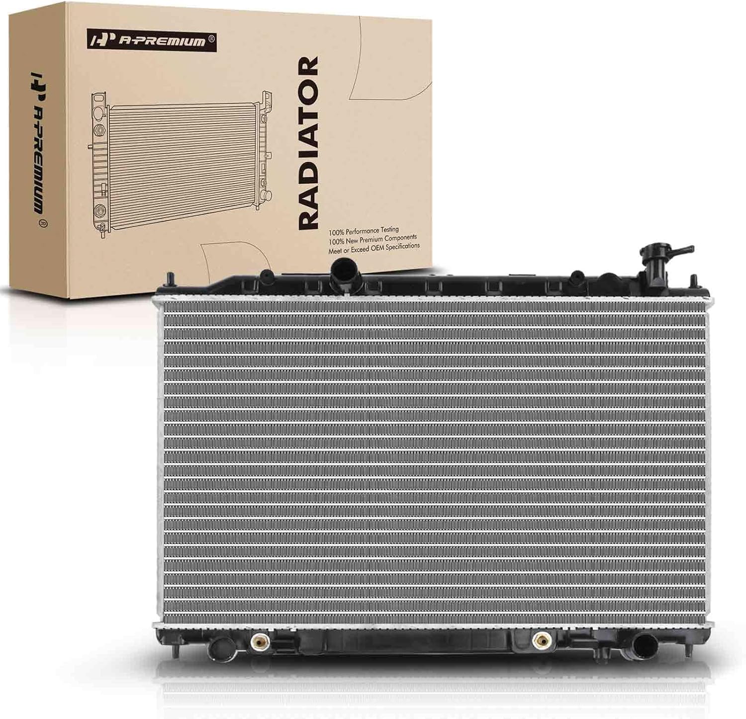 A-Premium Engine Coolant Radiator with Transmission Oil Cooler Compatible with Nissan Murano 2003-2007 V6 3.5L, Automatic Trans. Replace# 21460CA010, NI3010193