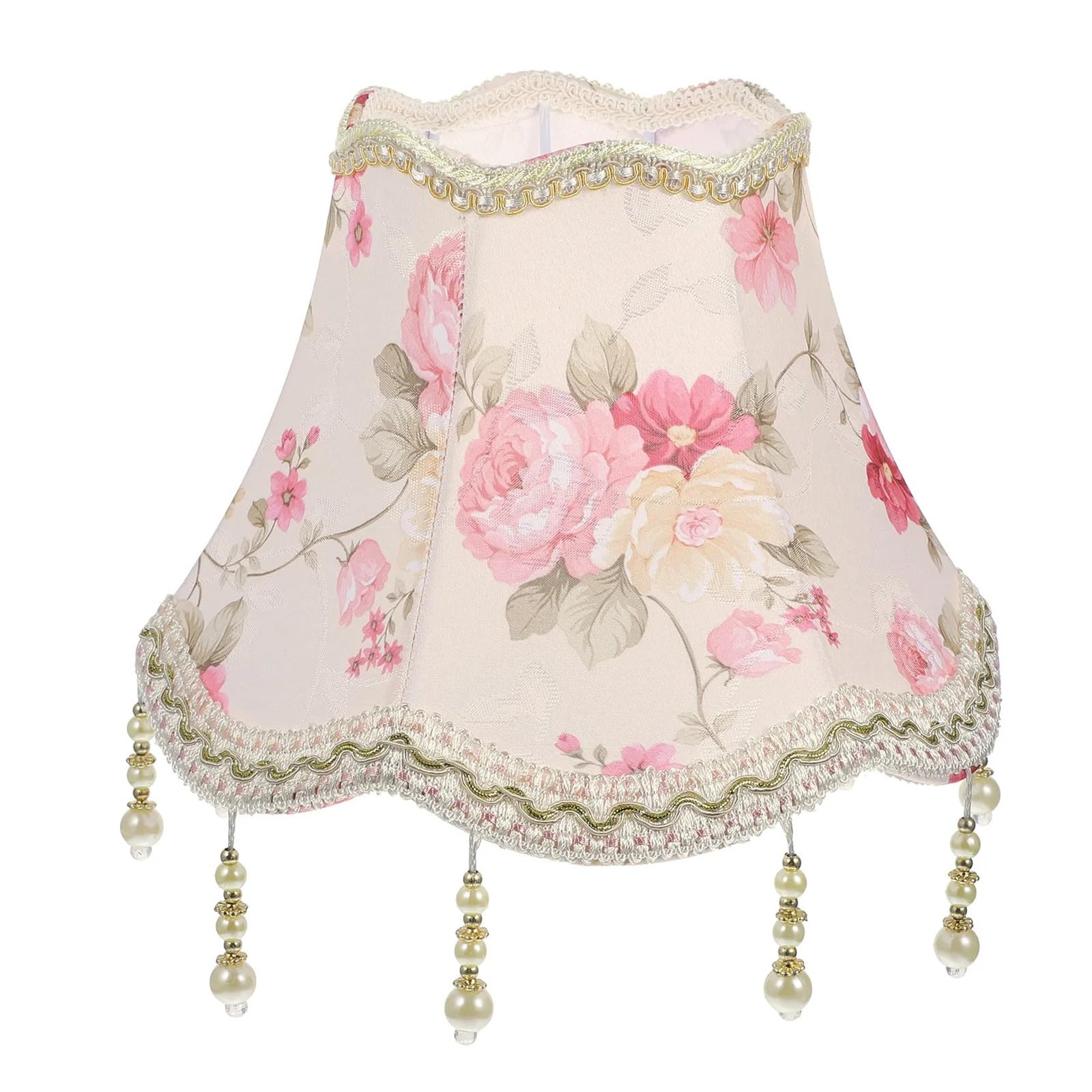 Luysgbxr Pink Tassel Lampshade Fringe Fabric Bell Table Lampshades Vintage Cloth Lamp Shade Bedroom Cover Home Lighting Decor