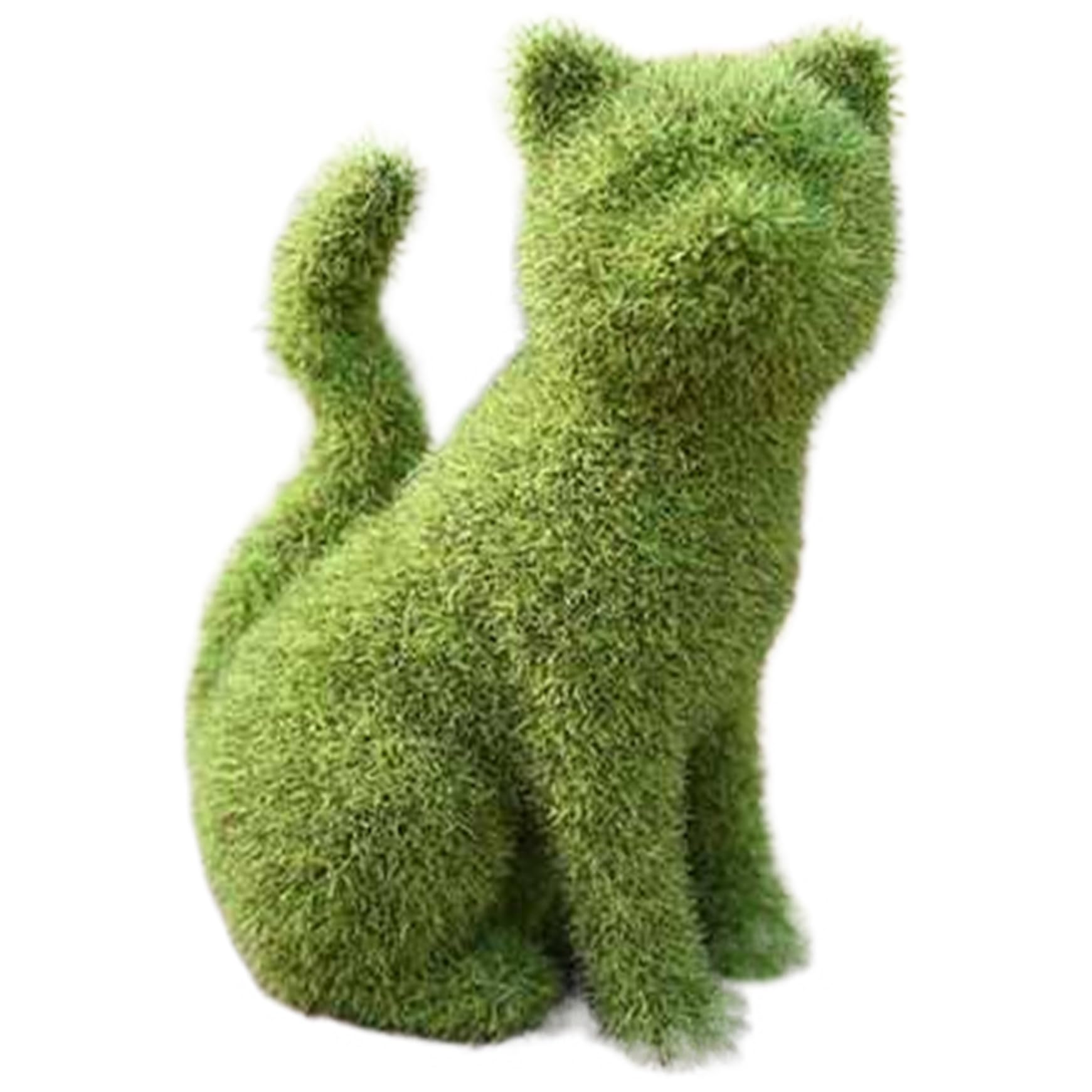Hintyne Dog Figurines Garden Animal Statues, Simulation Garden Statues, Realistic Resin Sitting Cat Figurines for, Decorative Animal, Cute