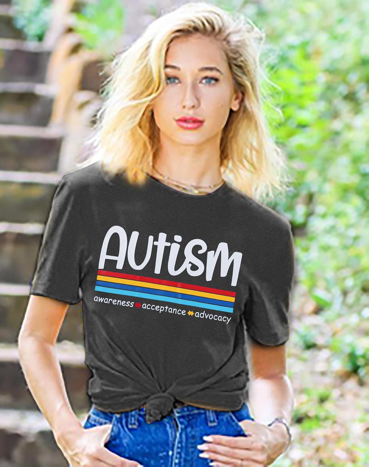 Autism Awareness Shirt Women Autism Acceptance Shirts Mental Health Tees Casual Inspirational Short Sleeve Tee Tops - Image 6