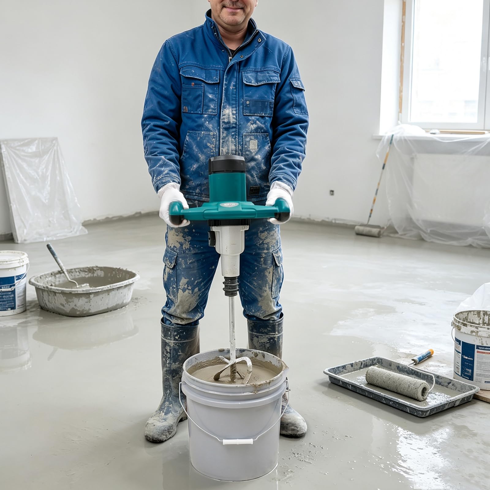 2800W Elektrischer Rührwerk Mörtelrührer Mischmörtelrührer